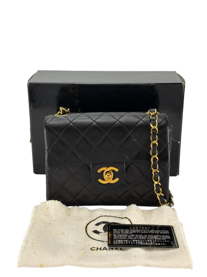 CHANEL - Black Lambskin Square 17 Shoulder Bag