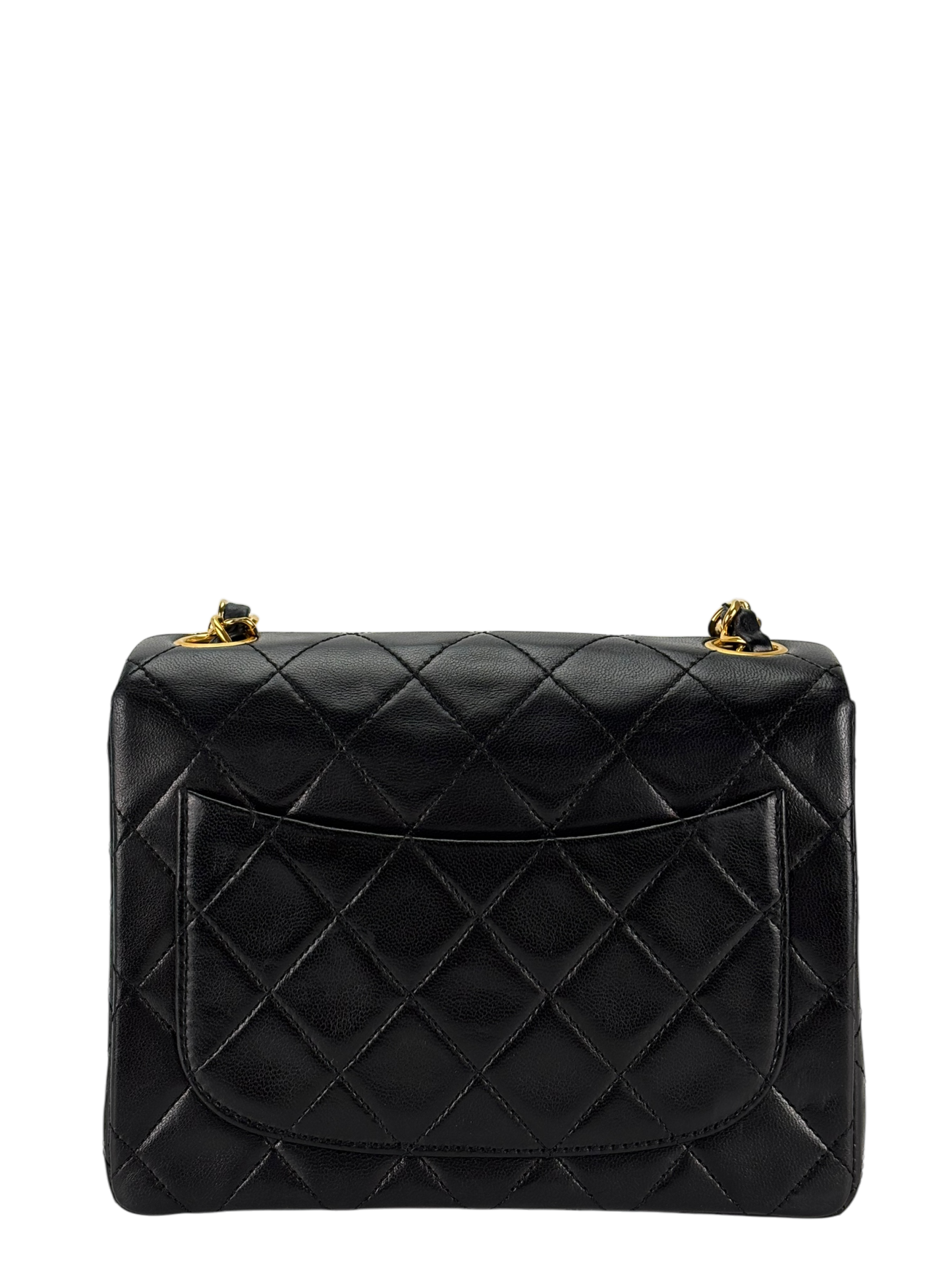 CHANEL - Black Lambskin Square 17 Shoulder Bag