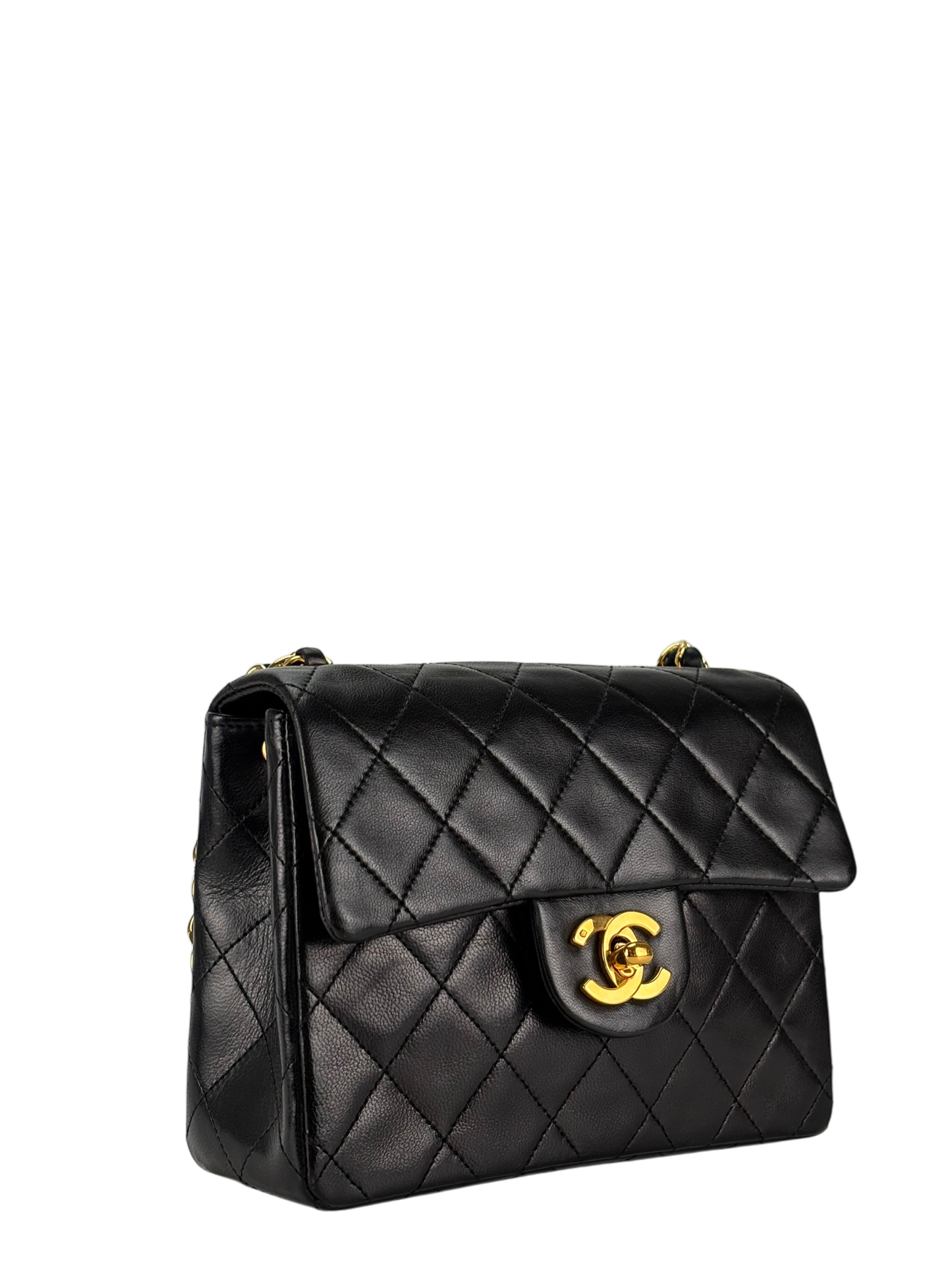 CHANEL - Black Lambskin Square 17 Shoulder Bag