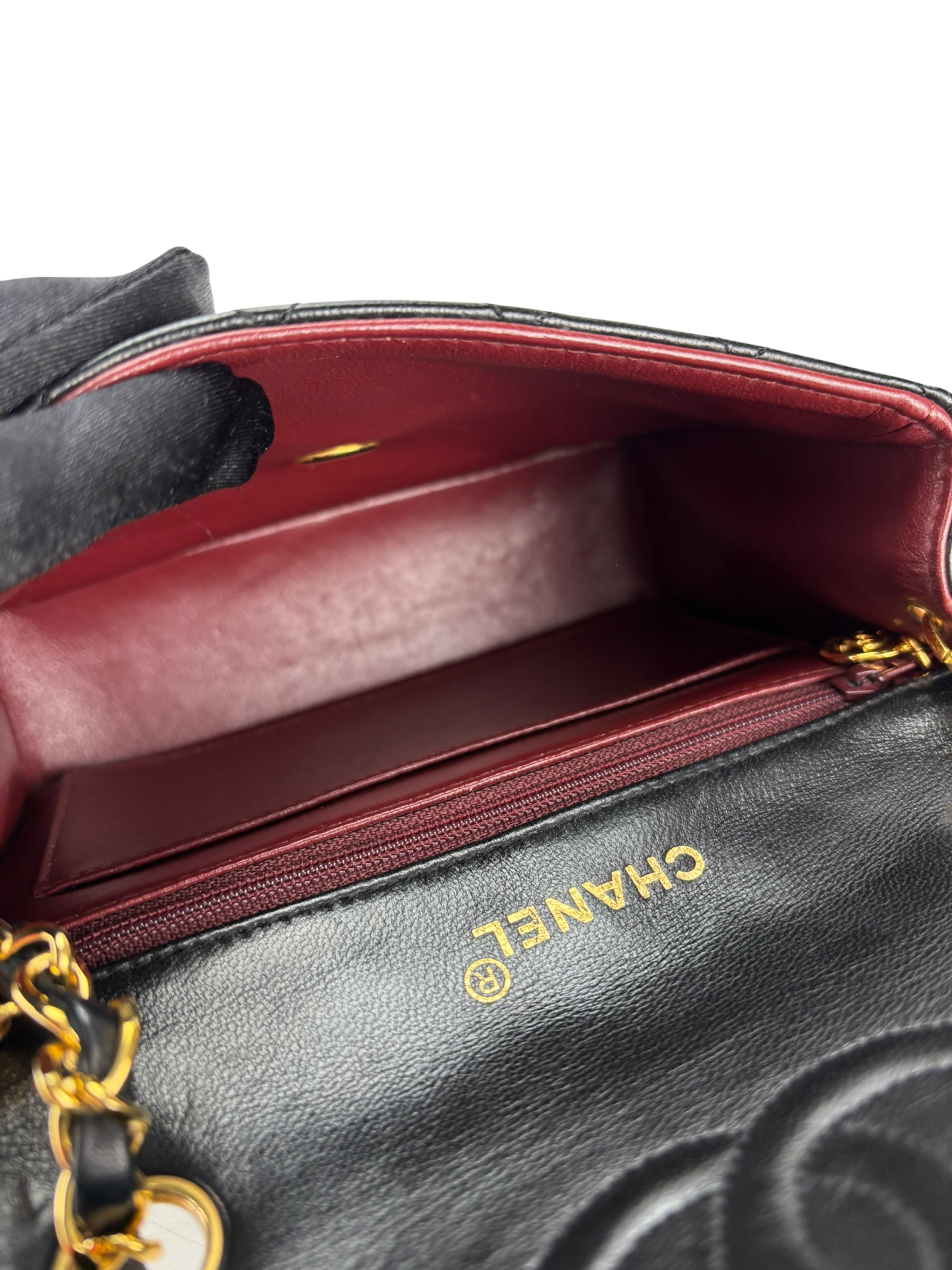 CHANEL - Black Lambskin Square 17 Shoulder Bag
