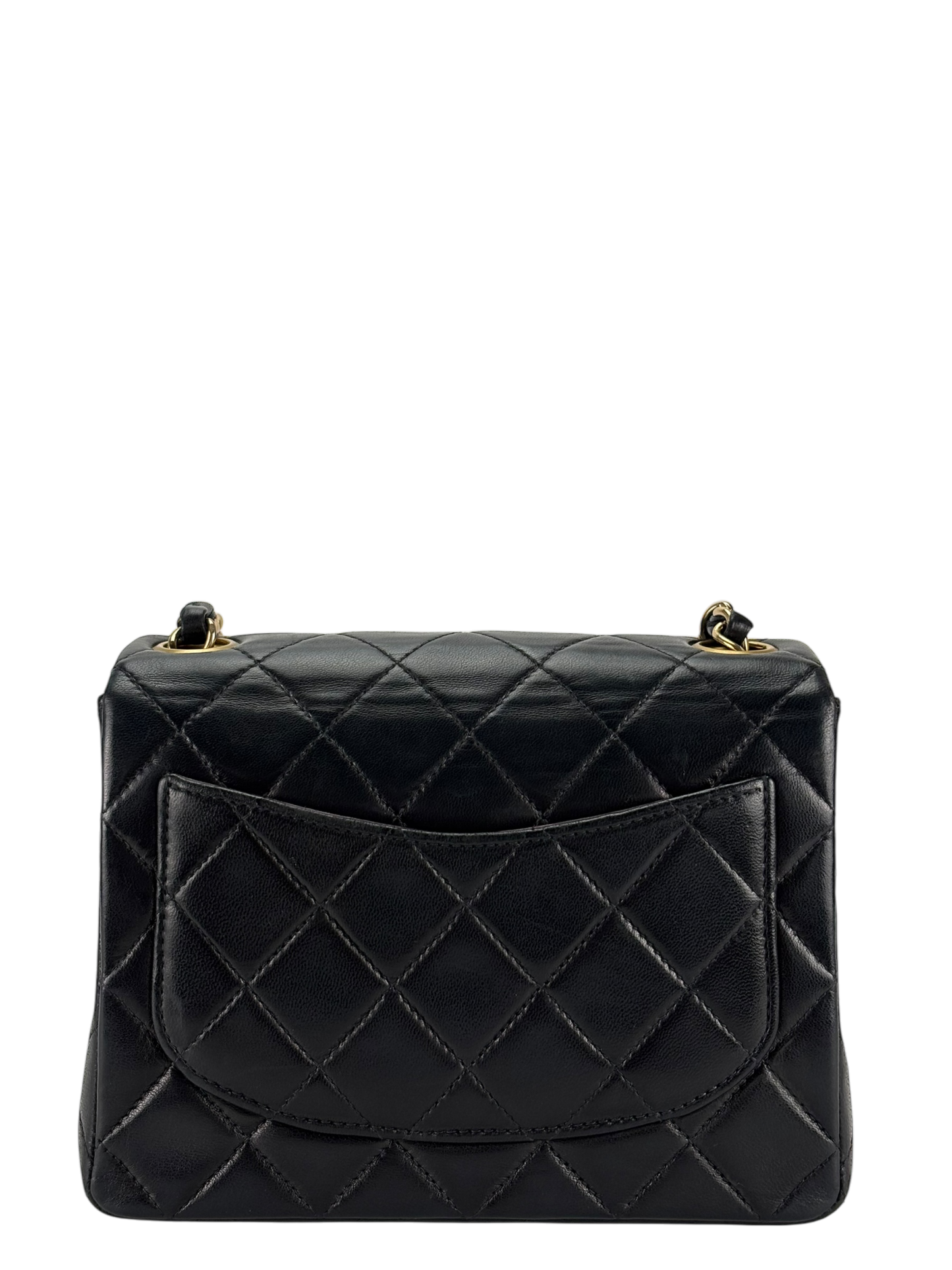 CHANEL - Black Lambskin Square 17 Shoulder Bag