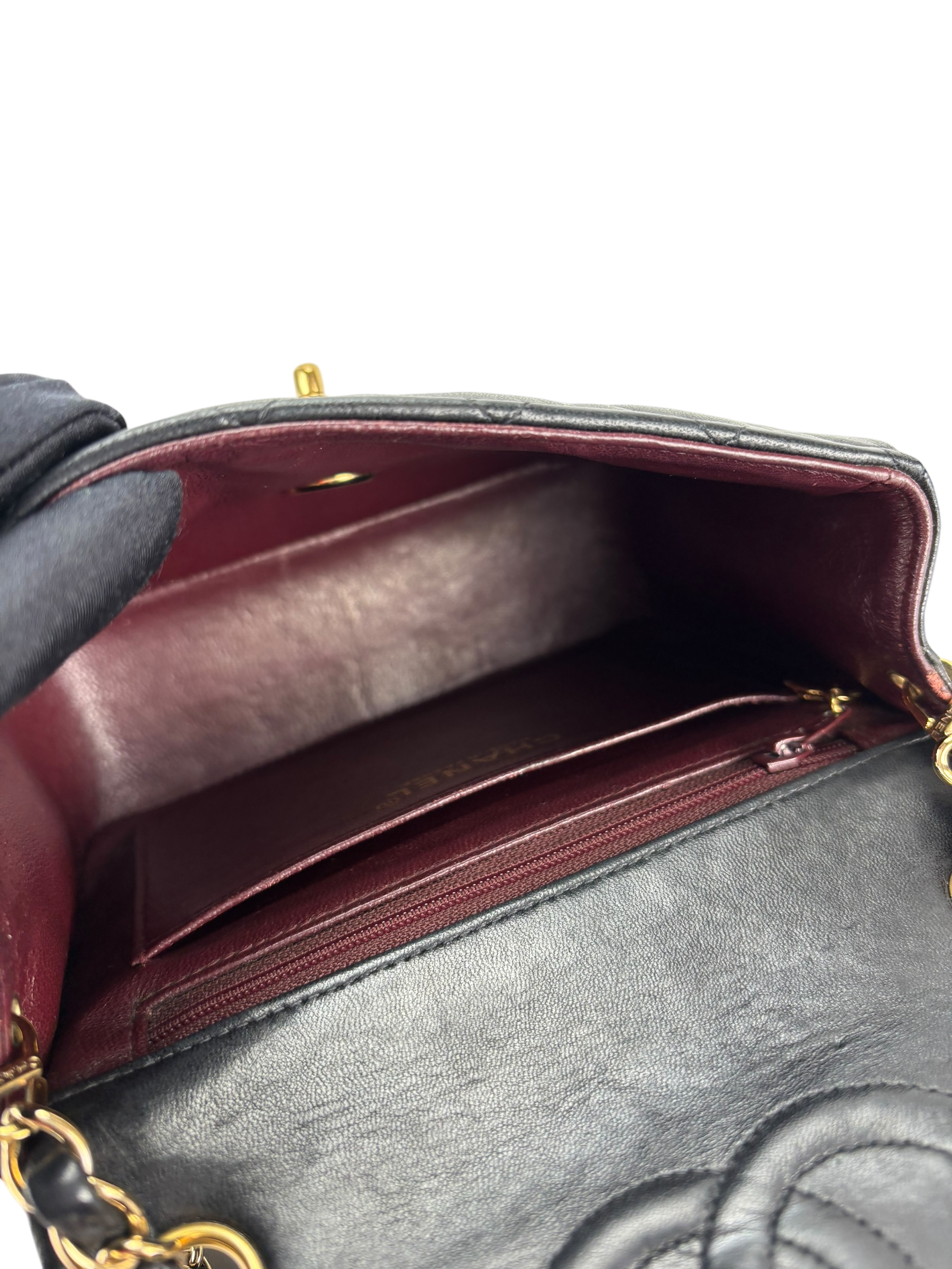 CHANEL - Black Lambskin Square 17 Shoulder Bag