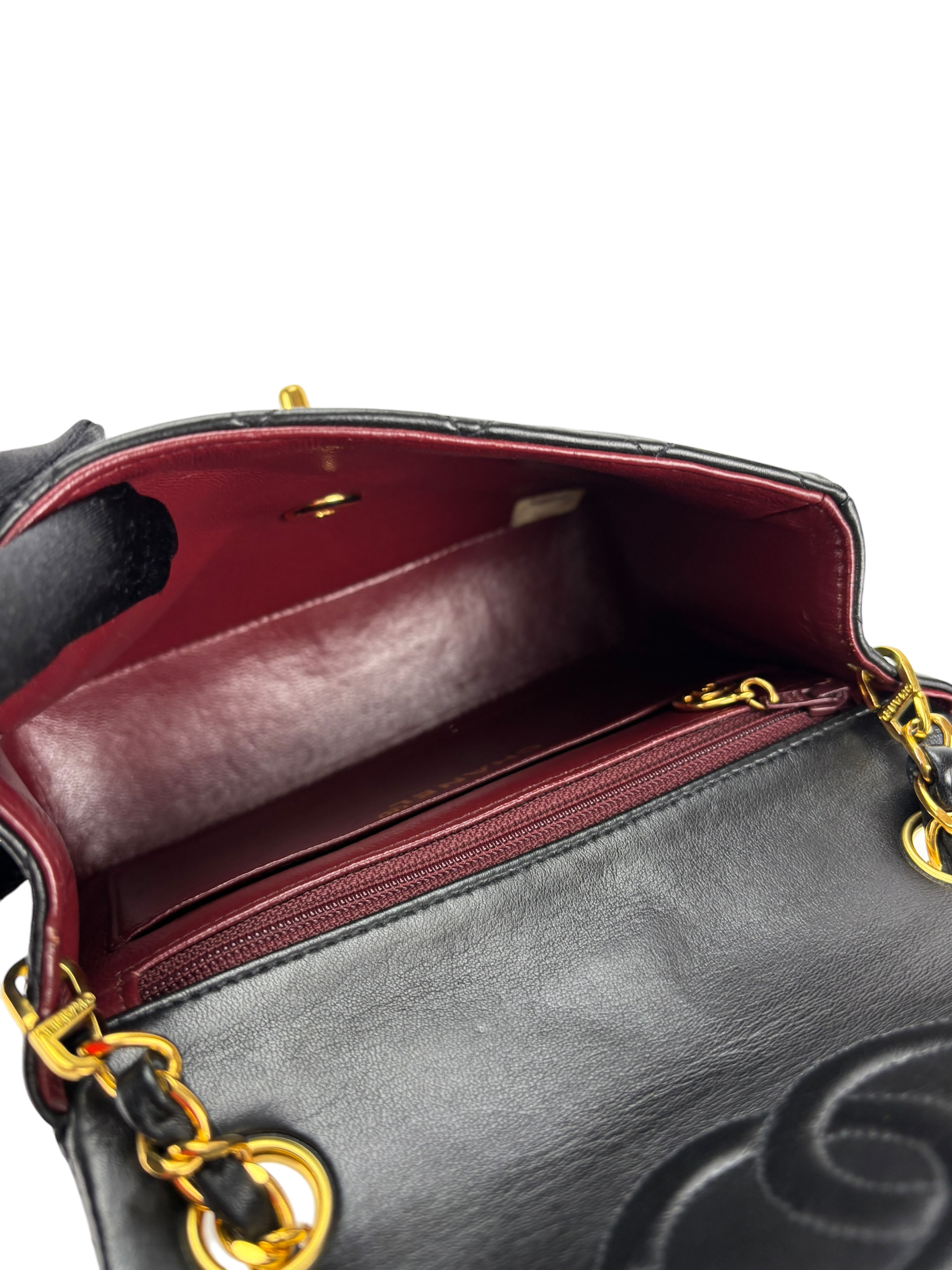 CHANEL - Black Lambskin Square 17 Shoulder Bag Gold Hardware