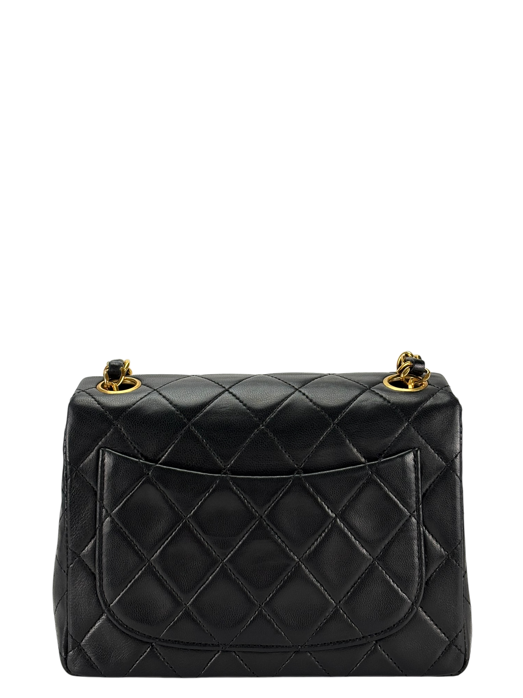 CHANEL - Black Lambskin Square 17 Shoulder Bag