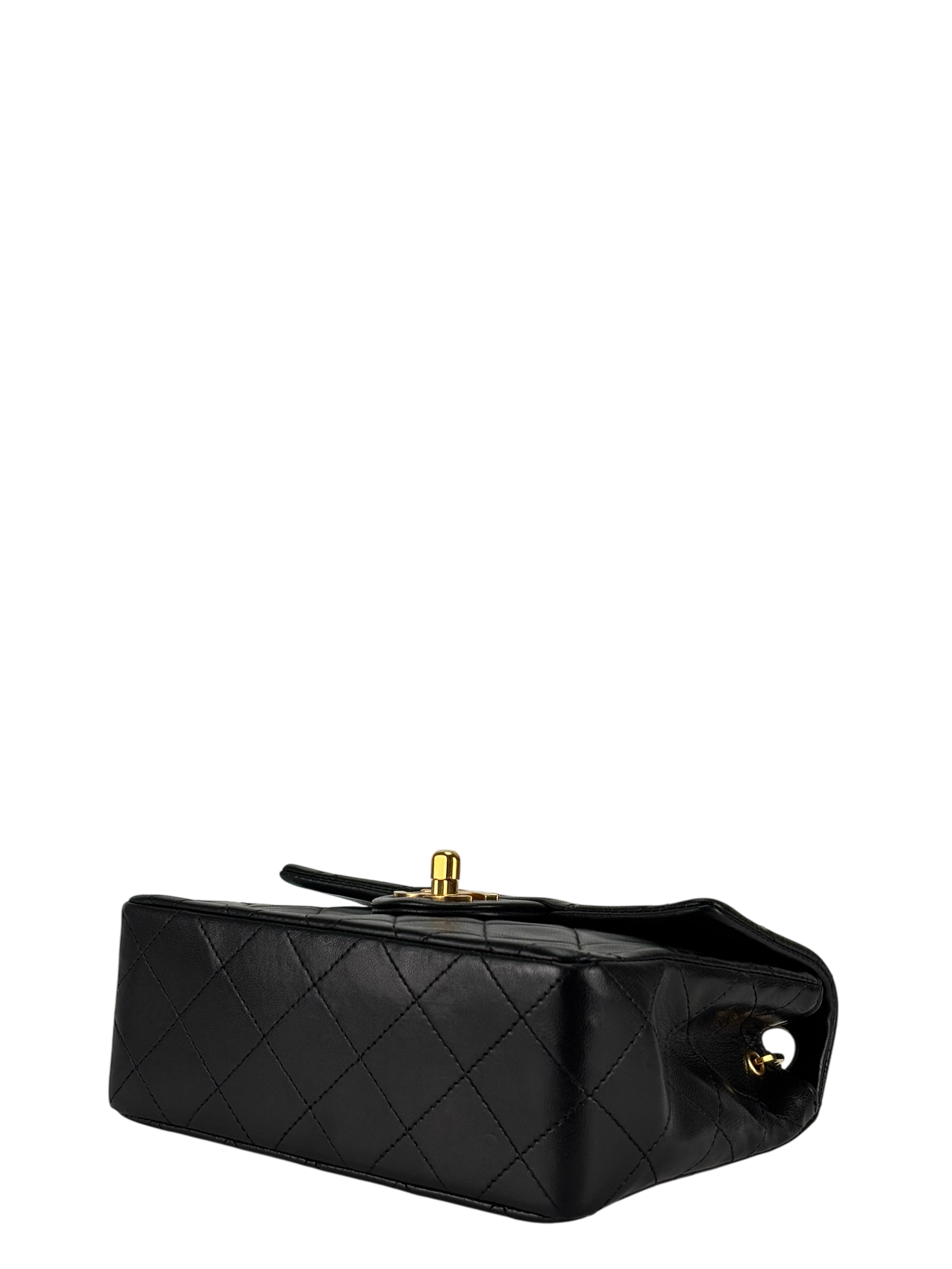 CHANEL - Black Lambskin Square 17 Shoulder Bag