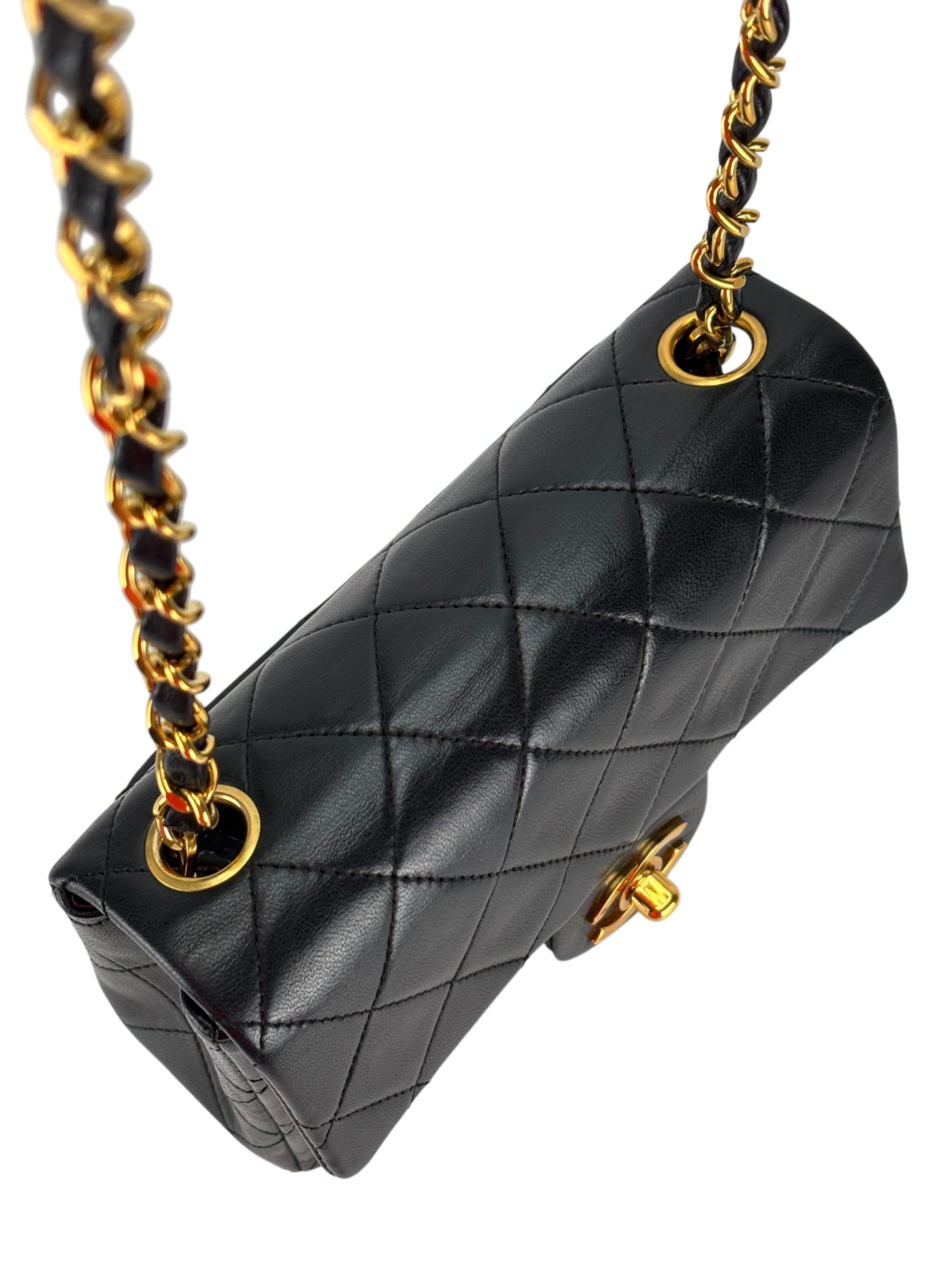 CHANEL - Black Lambskin Square 17 Shoulder Bag