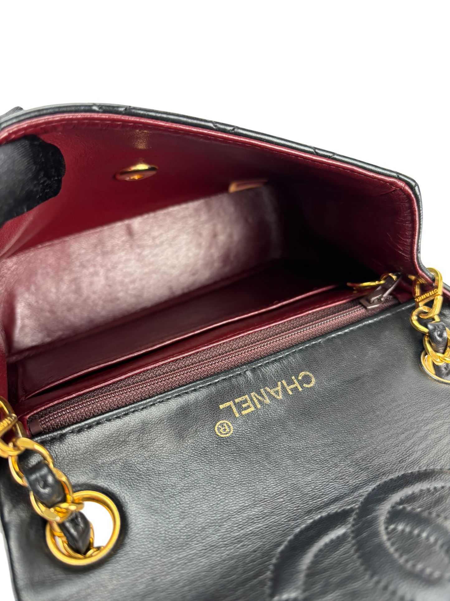 CHANEL - Black Lambskin Square 17 Shoulder Bag