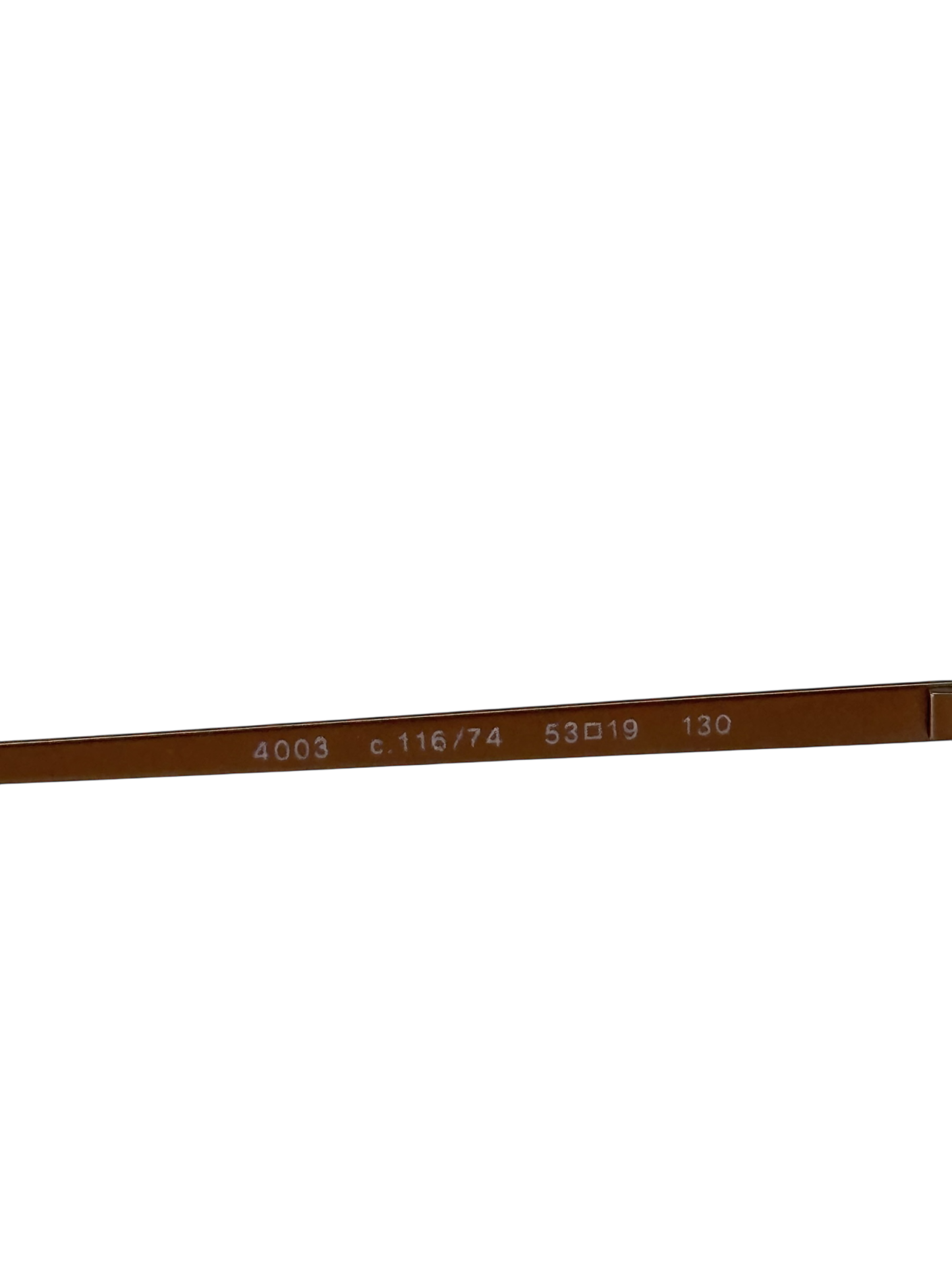 CHANEL - Orange Rectangular Tinted Rimless Sunglasses