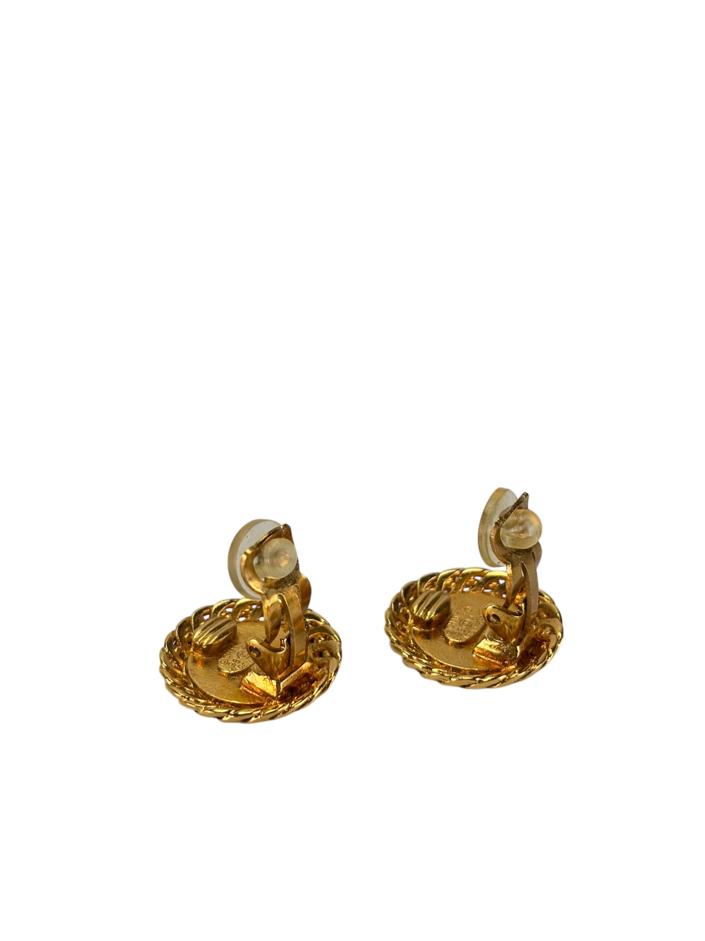 CHANEL - 96A Gold Coco Mark Earrings