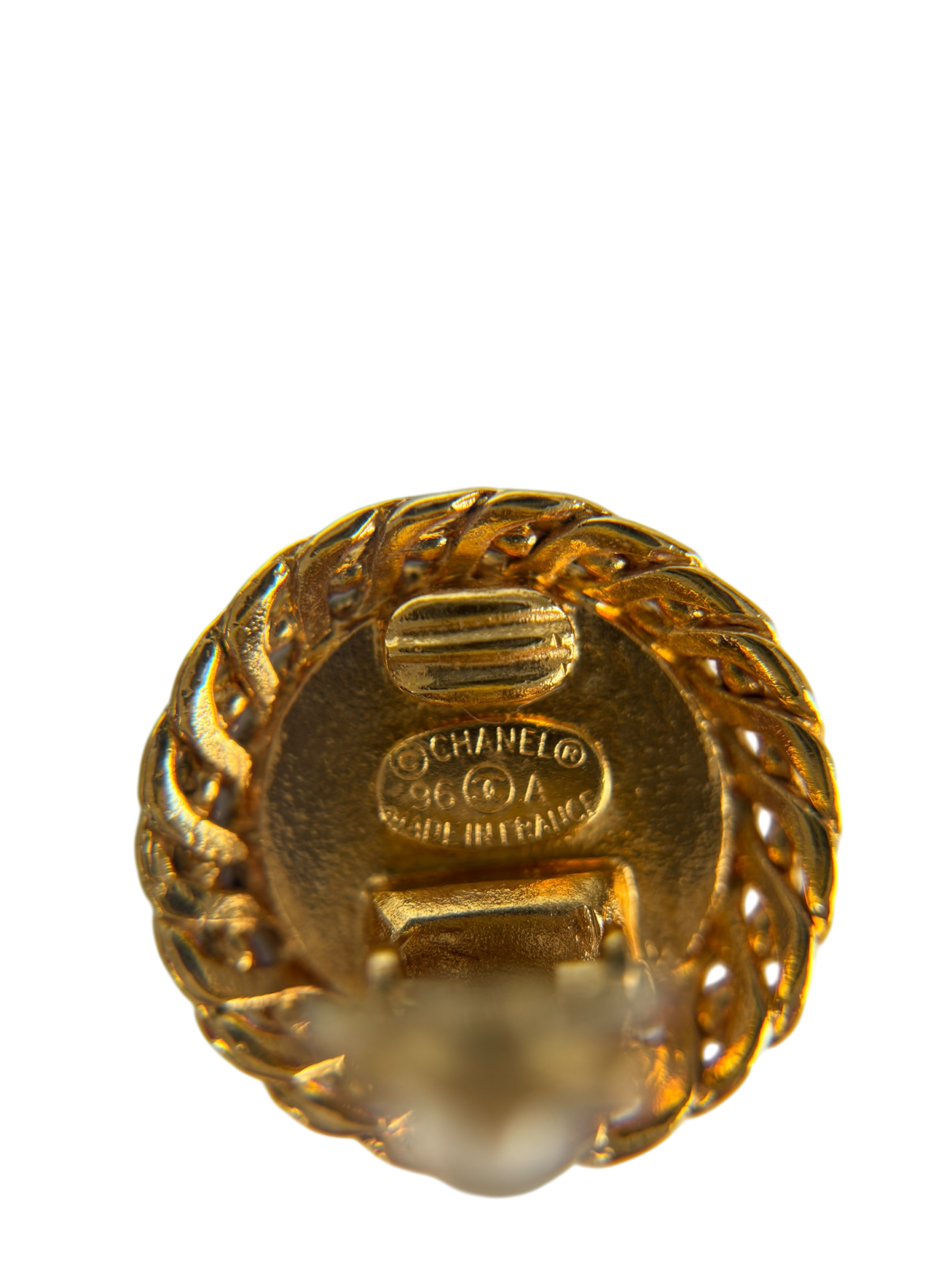 CHANEL - 96A Gold Coco Mark Earrings