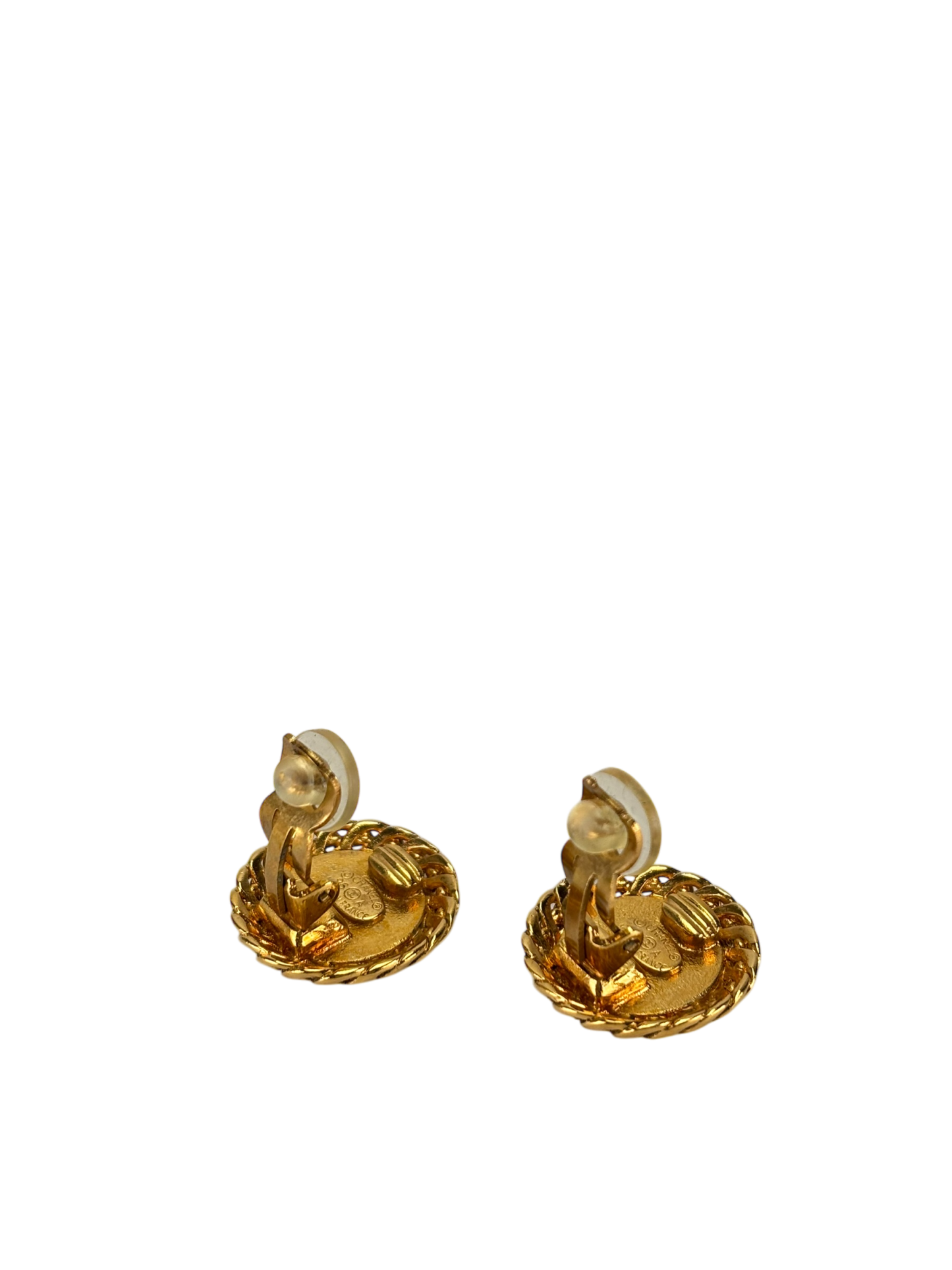 CHANEL - 96A Gold Coco Mark Earrings