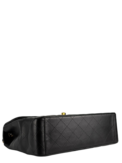 CHANEL - Black Lambskin Jumbo Flap Bag 34