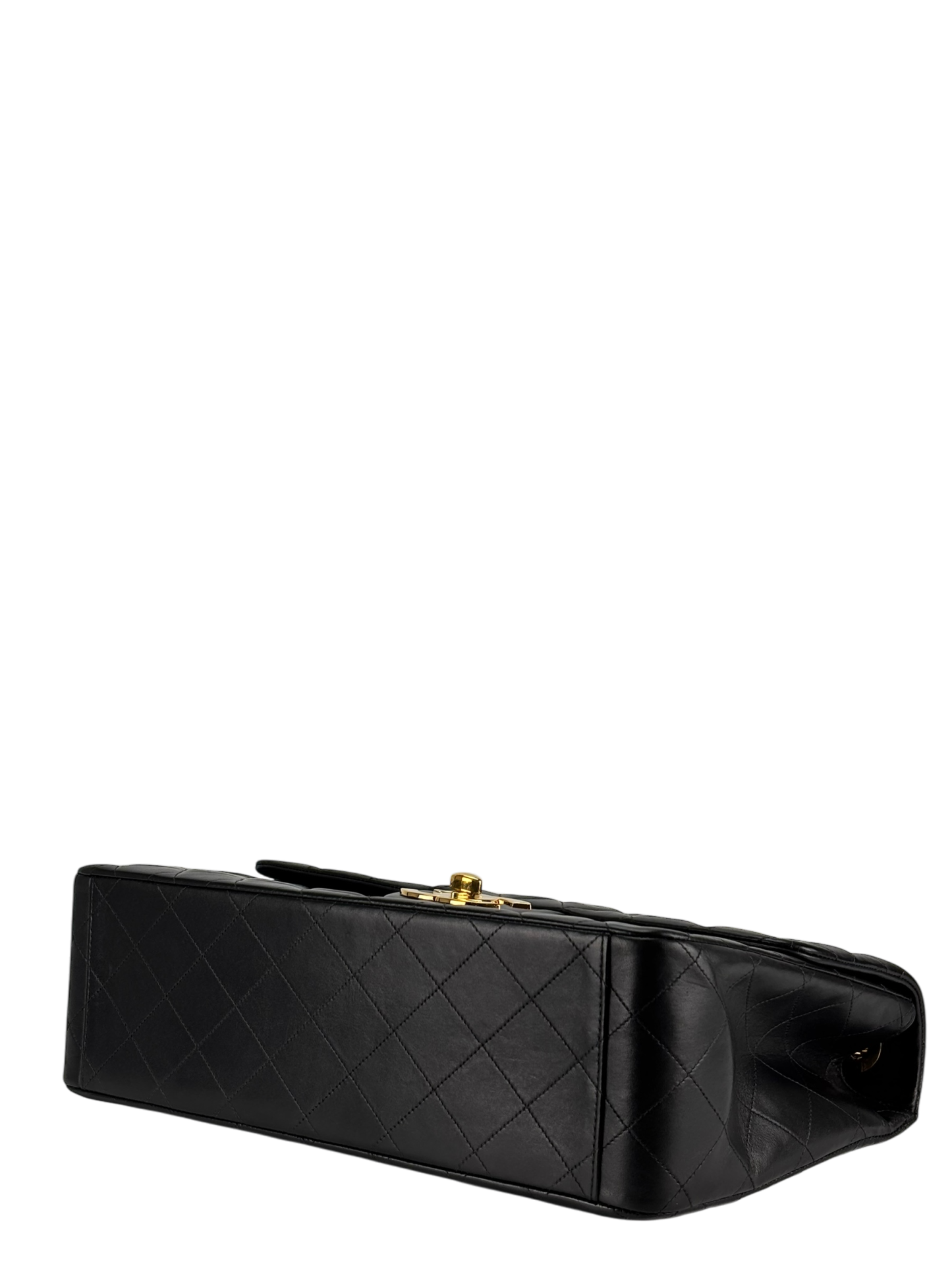 CHANEL - Black Lambskin Jumbo Flap Bag 34
