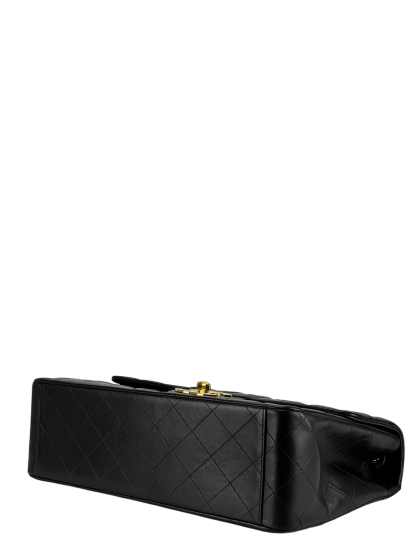 CHANEL - Black Lambskin Jumbo Flap Bag 34