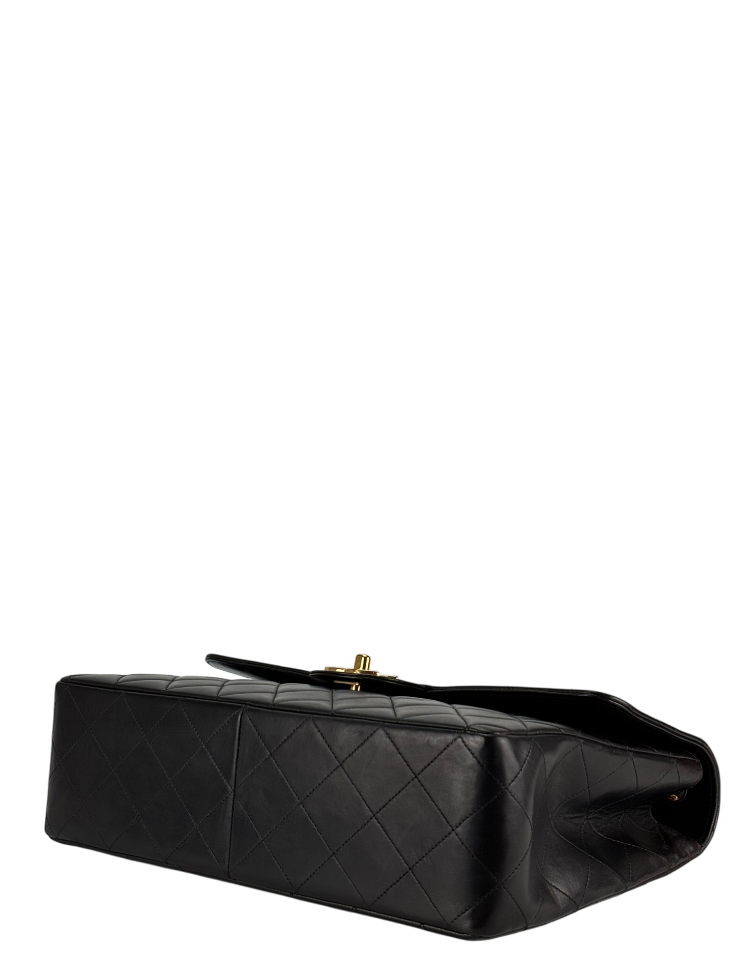 CHANEL - Black Lambskin Jumbo Flap Bag 30