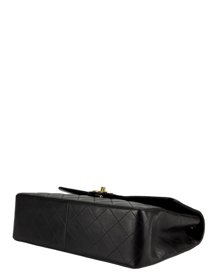 CHANEL - Black Lambskin Jumbo Flap Bag 30