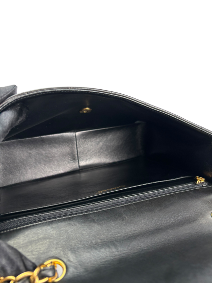 CHANEL - Black Lambskin Jumbo Flap Bag 30