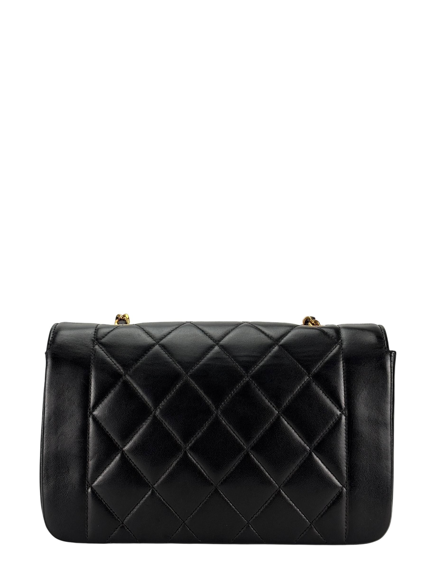 CHANEL - Diana Matrasse Classic Flap Bag Black Lambskin