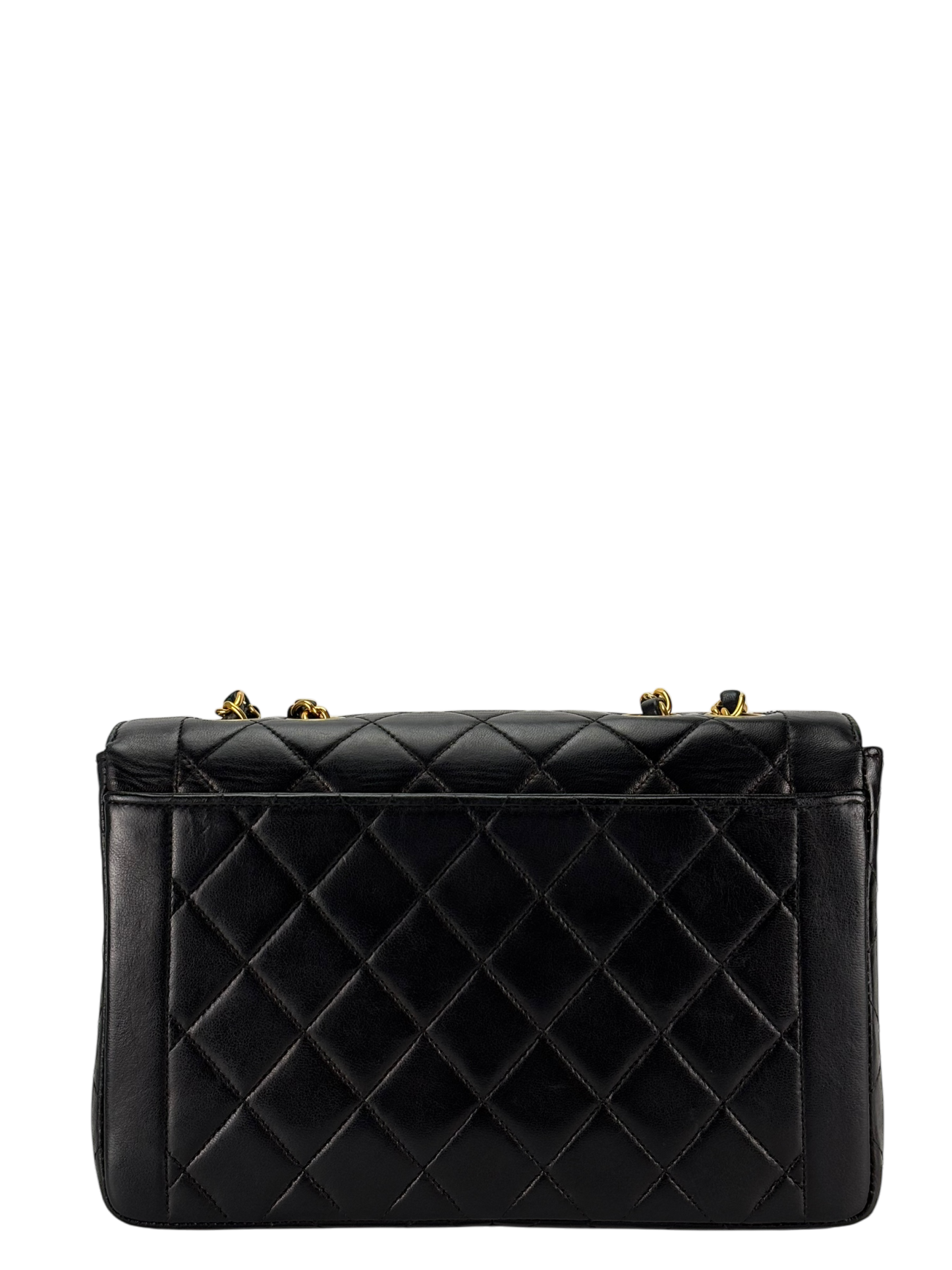 CHANEL - Small Classic Double Flap Bag Black Lambskin Gold Hardware (CF23)