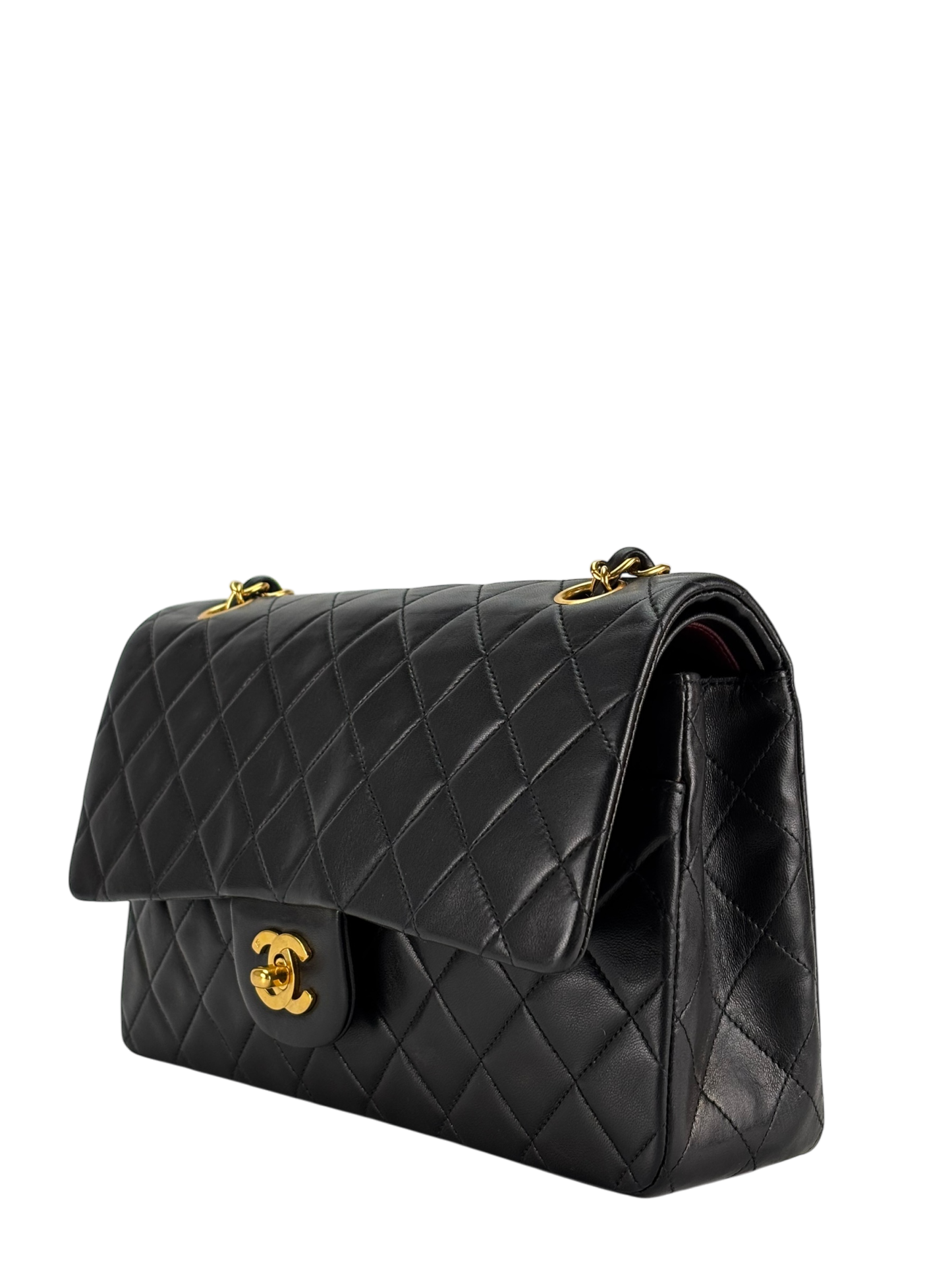 CHANEL - Medium Classic Double Flap Bag Black Caviar Gold Hardware (CF25)