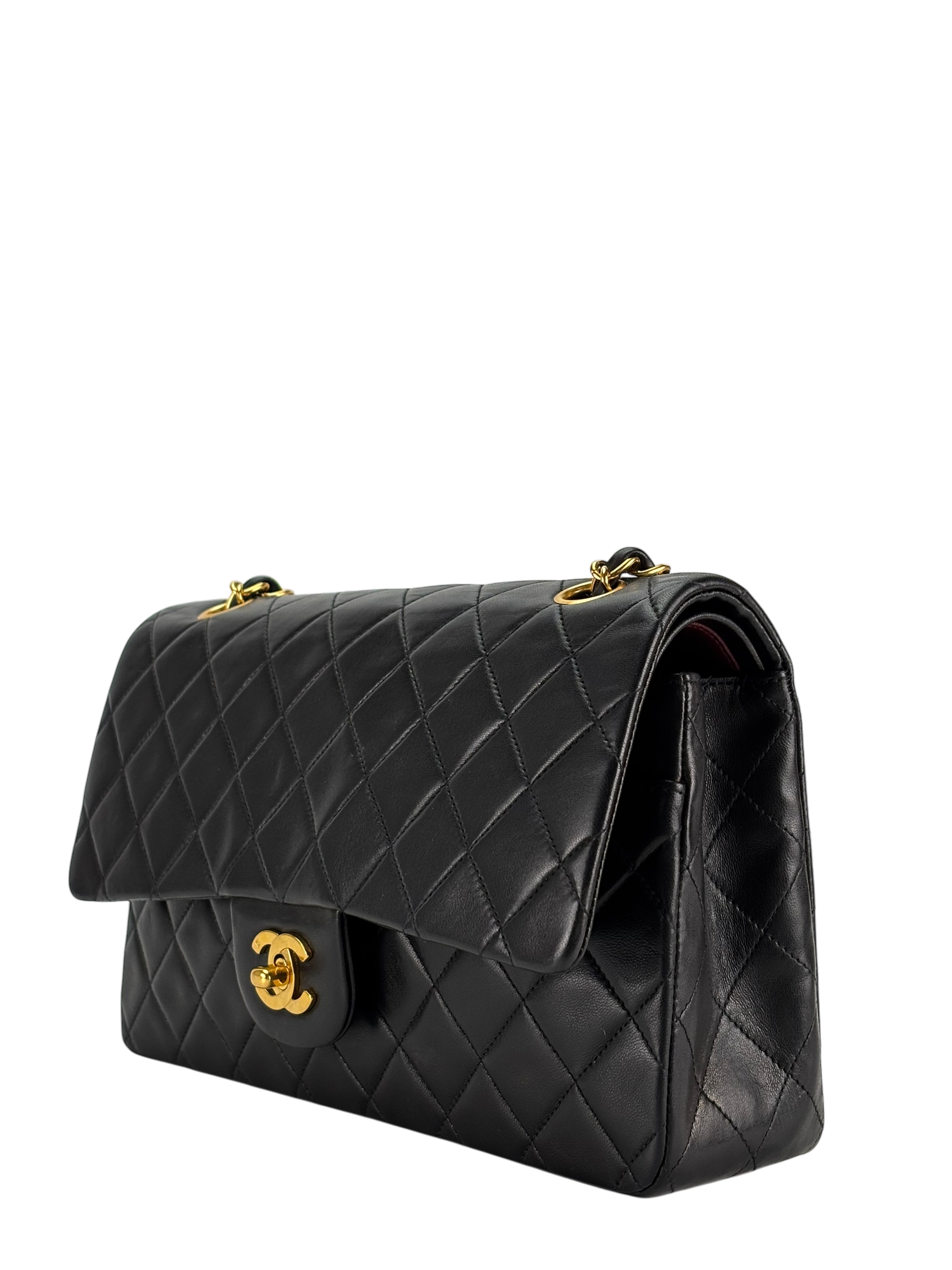 CHANEL - Medium Classic Double Flap Bag Black Caviar Gold Hardware (CF25)