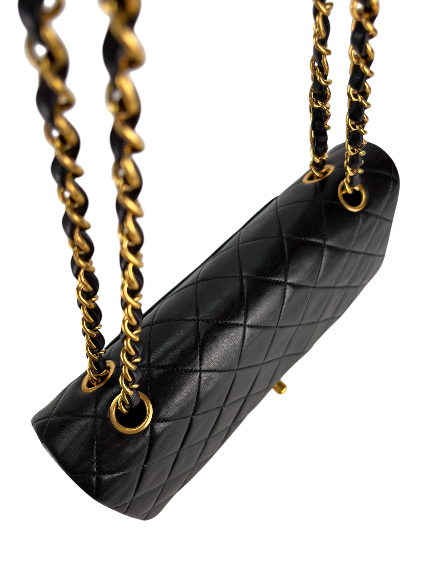 CHANEL - Medium Classic Double Flap Bag Black Caviar Gold Hardware (CF25)
