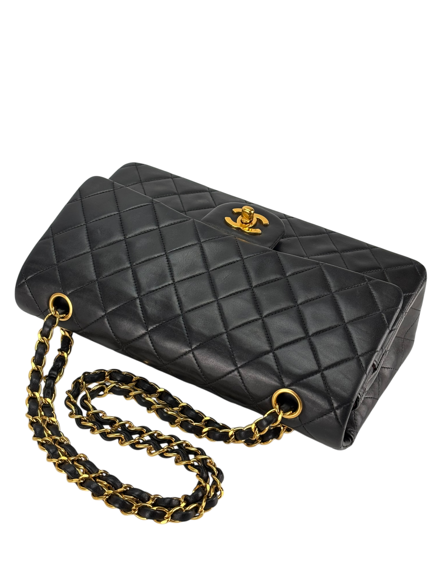 CHANEL - Medium Classic Double Flap Bag Black Caviar Gold Hardware (CF25)