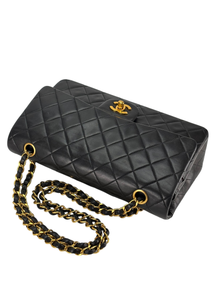 CHANEL - Medium Classic Double Flap Bag Black Caviar Gold Hardware (CF25) 