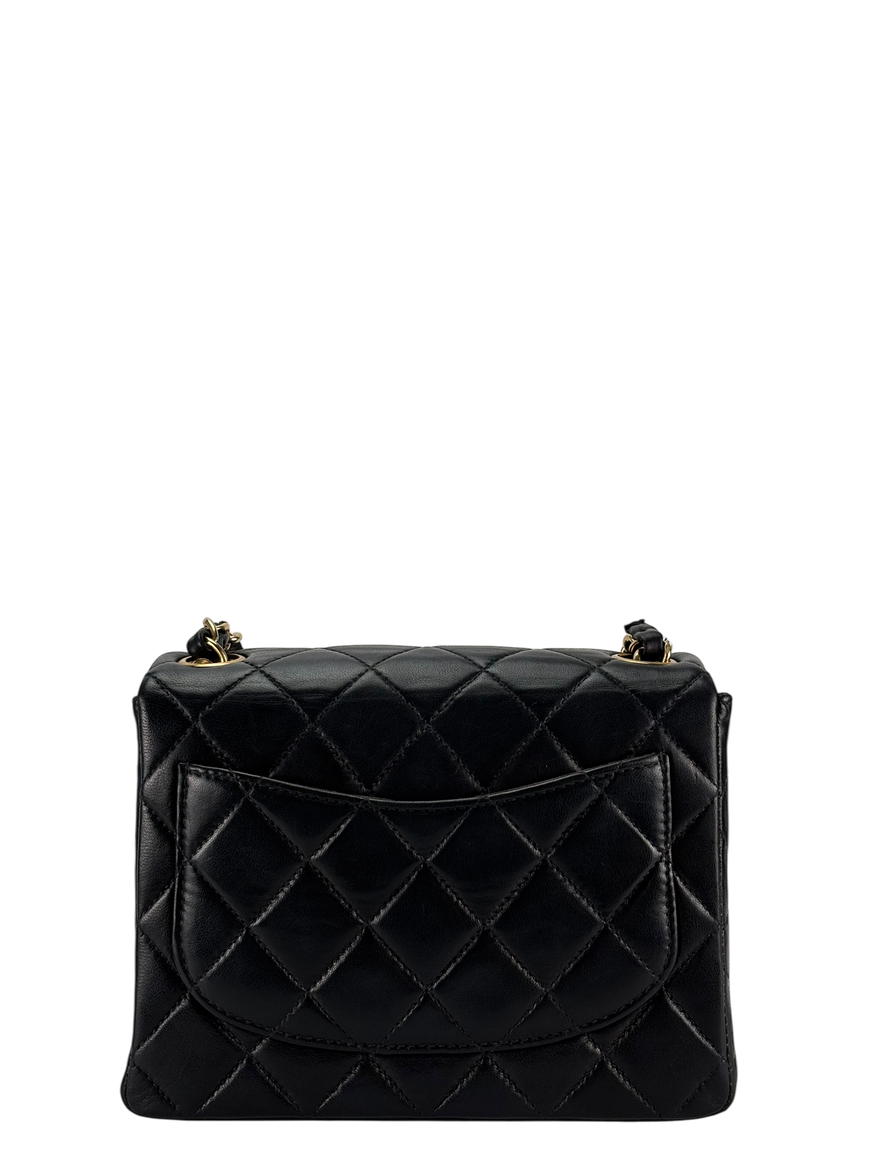 CHANEL - Black Lambskin Square 17 Shoulder Bag