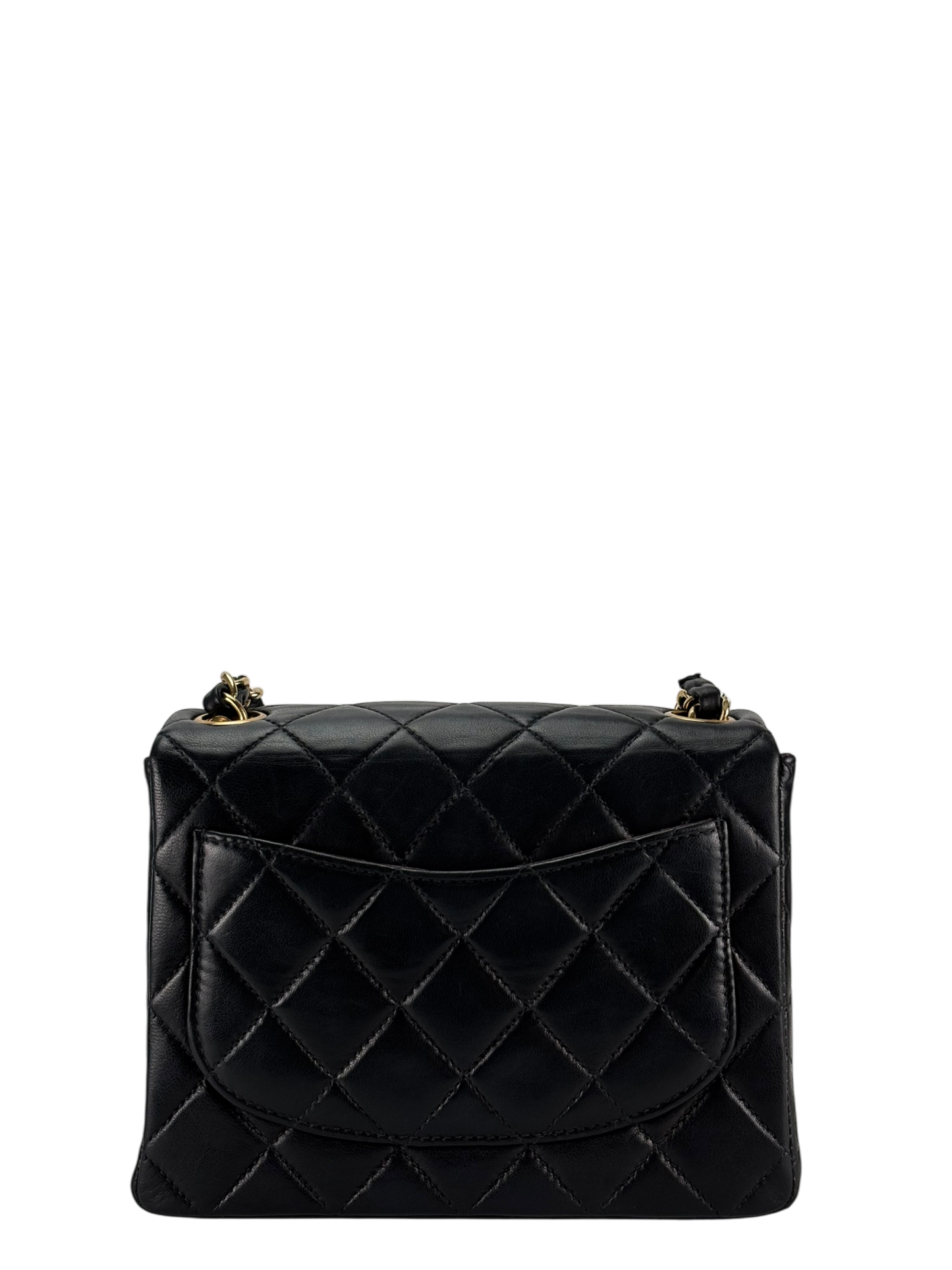 CHANEL - Black Lambskin Square 17 Shoulder Bag
