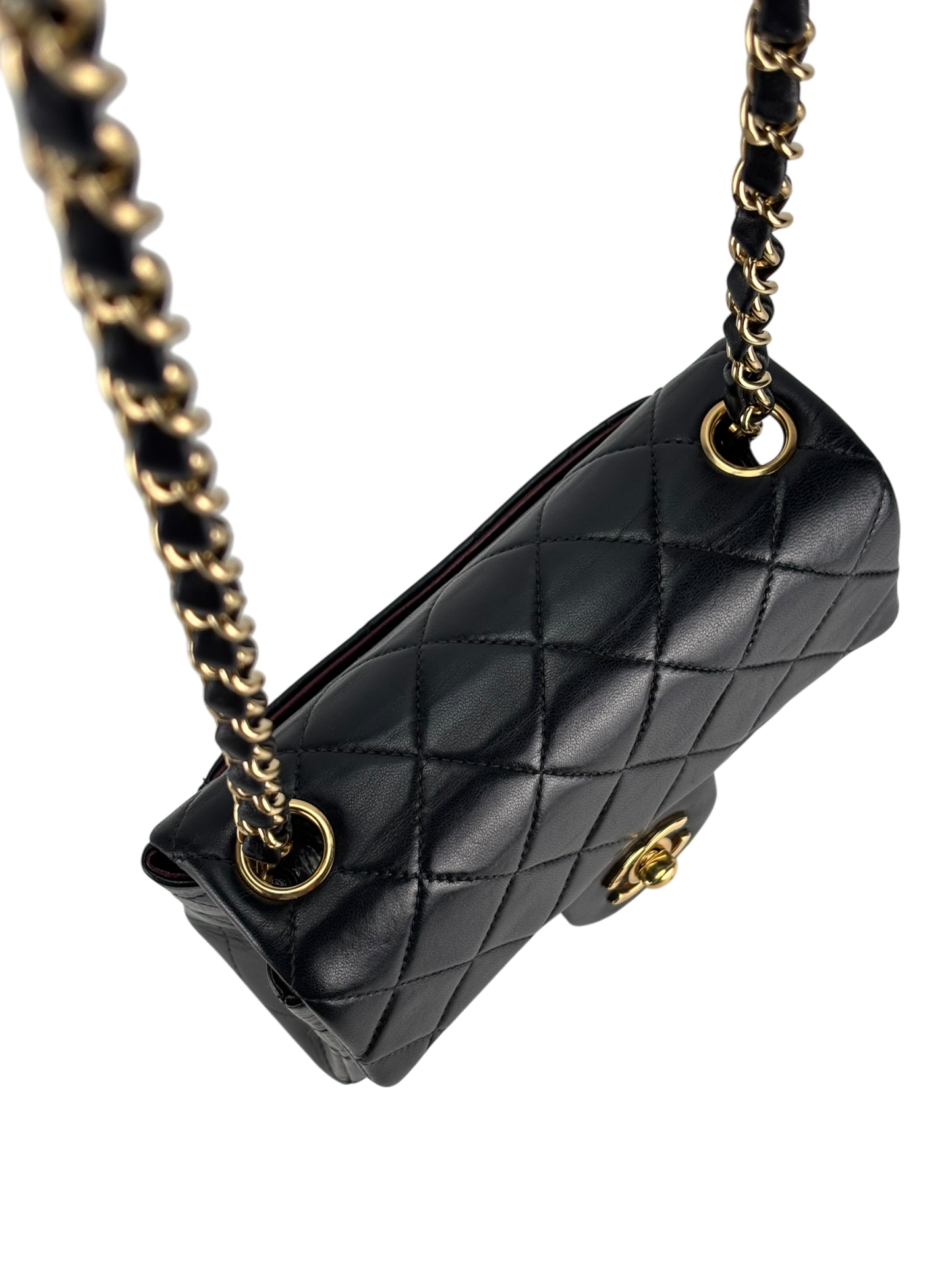 CHANEL - Black Lambskin Square 17 Shoulder Bag
