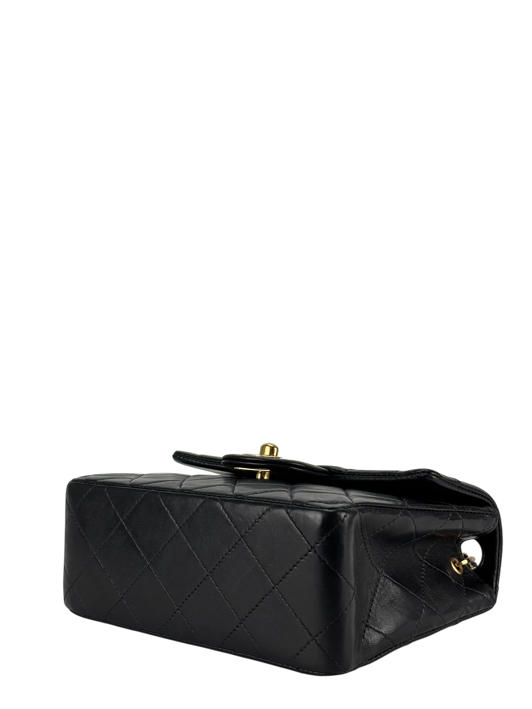 CHANEL - Black Lambskin Square 17 Shoulder Bag