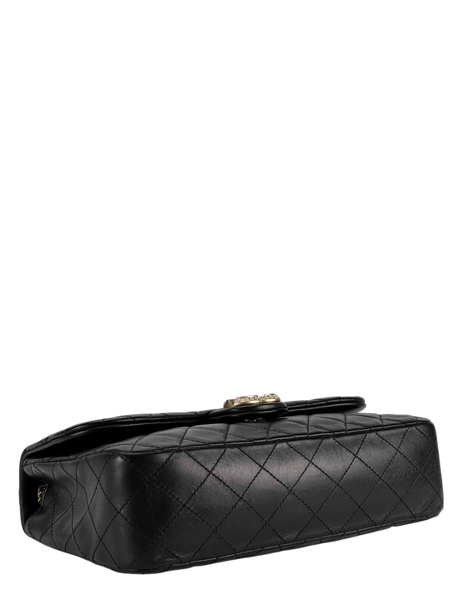 CHANEL - Black Lambskin Matelasse Westminster Chain Shoulder Bag