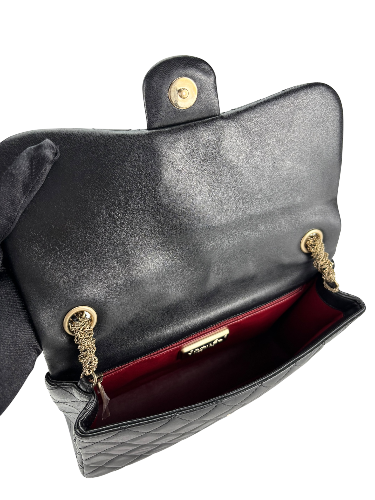 CHANEL - Black Lambskin Matelasse Westminster Chain Shoulder Bag