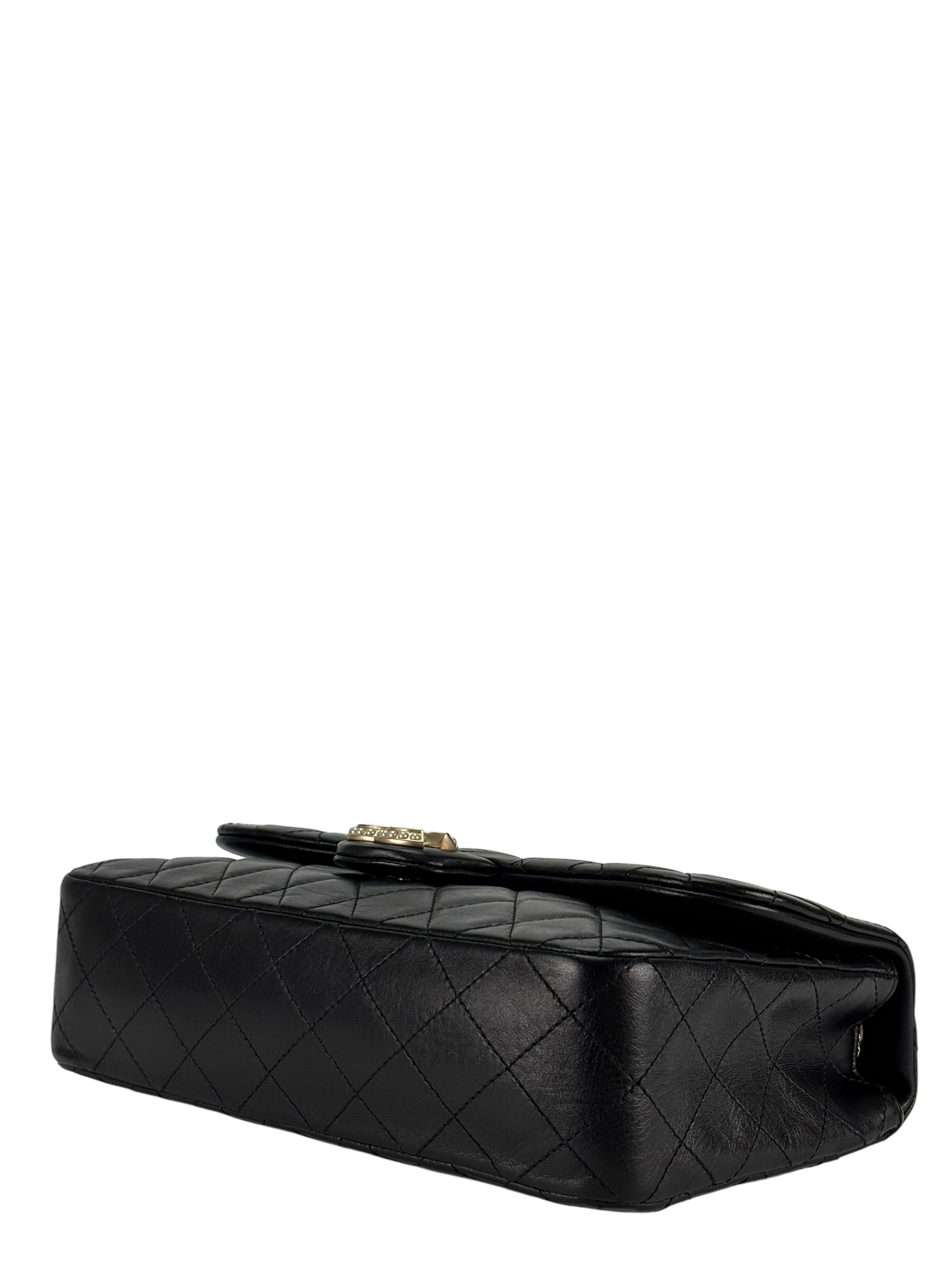 CHANEL - Black Lambskin Matelasse Westminster Chain Shoulder Bag