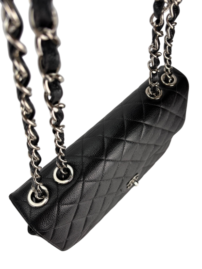 CHANEL - Black Caviar Jumbo Flap Bag 30