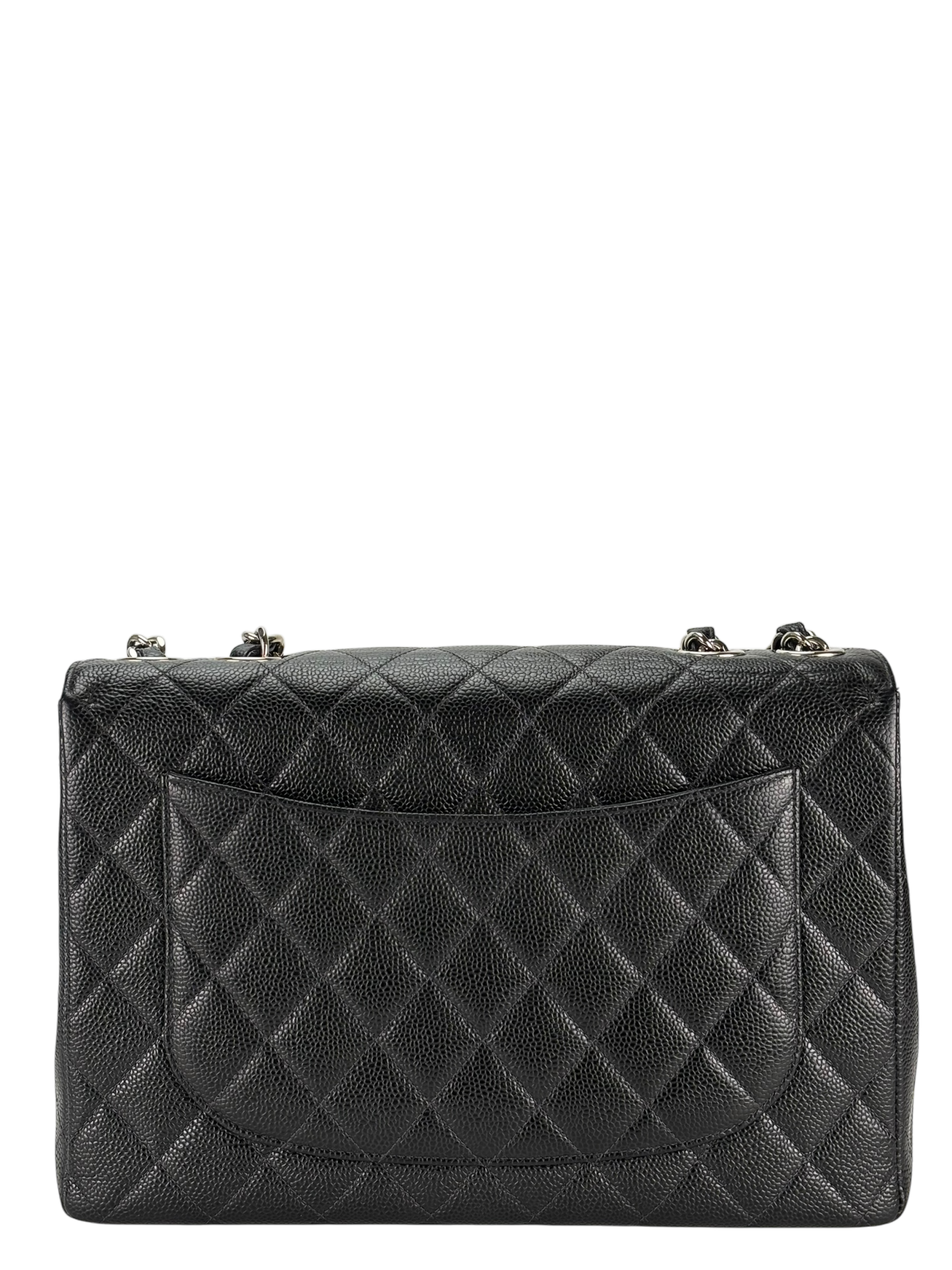CHANEL - Black Caviar Jumbo Flap Bag 30