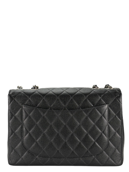 CHANEL - Black Caviar Jumbo Flap Bag 30