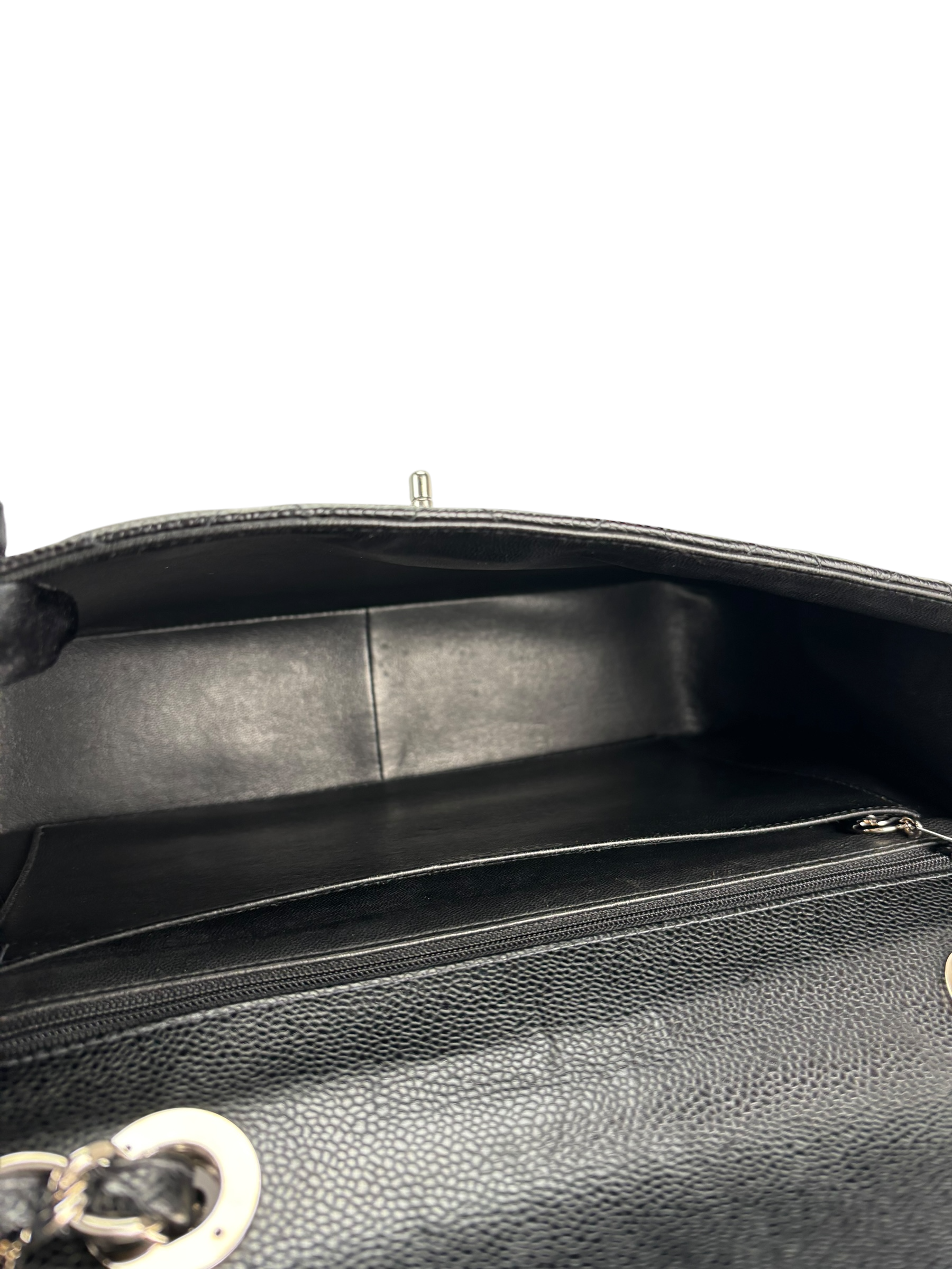 CHANEL - Black Caviar Jumbo Flap Bag 30