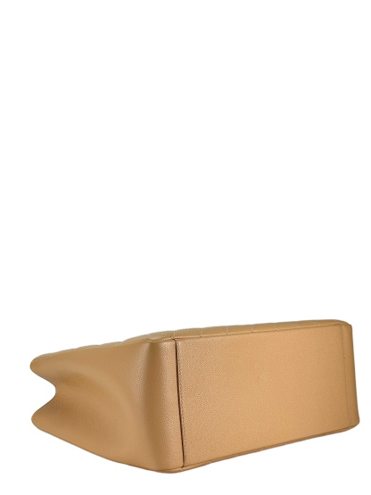 CHANEL - Beige Caviar Quilted Grand Shopping Tote GST Gold Hardware