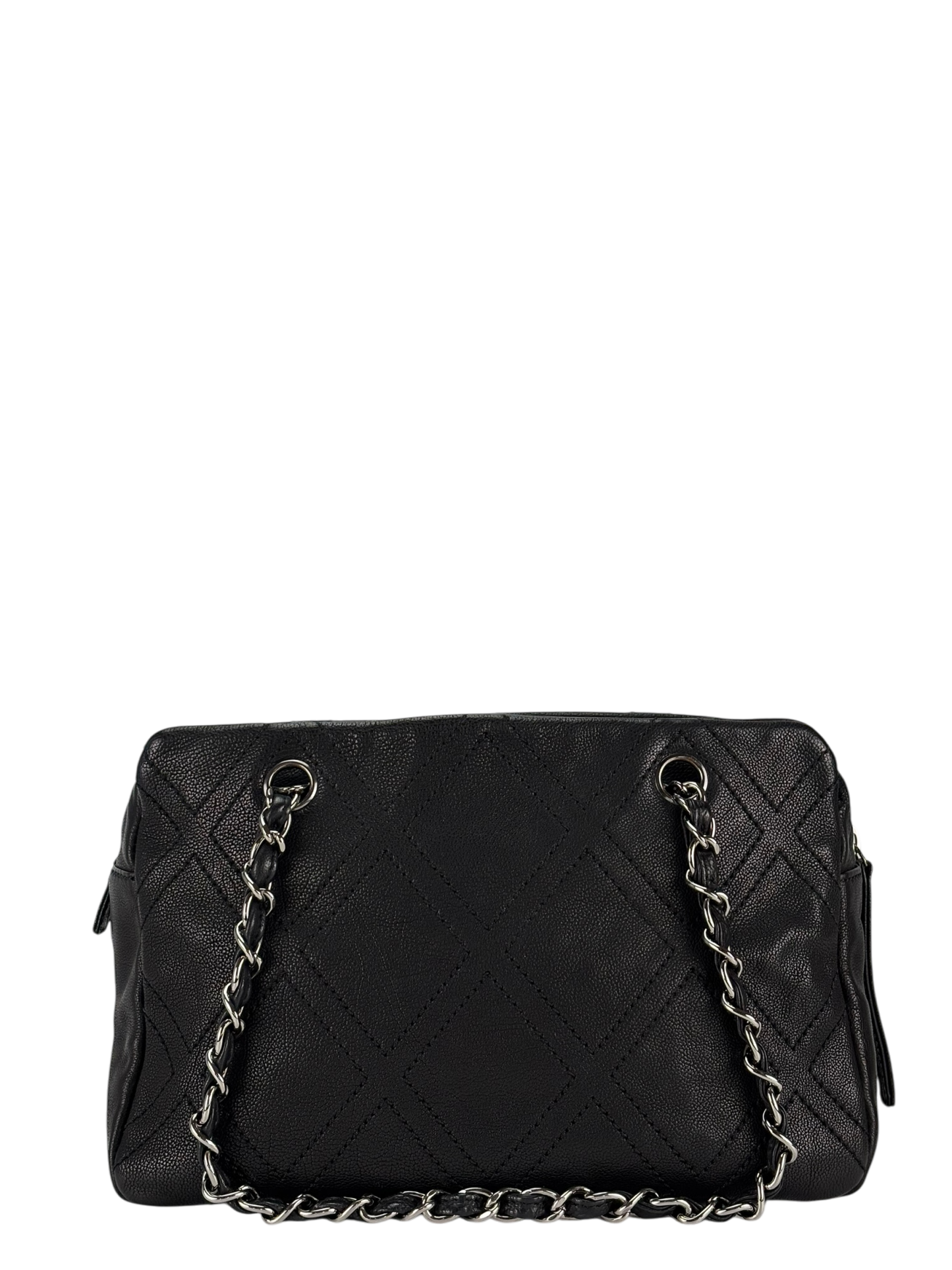 CHANEL - Calfskin Small Diamond Stitch Tote Black