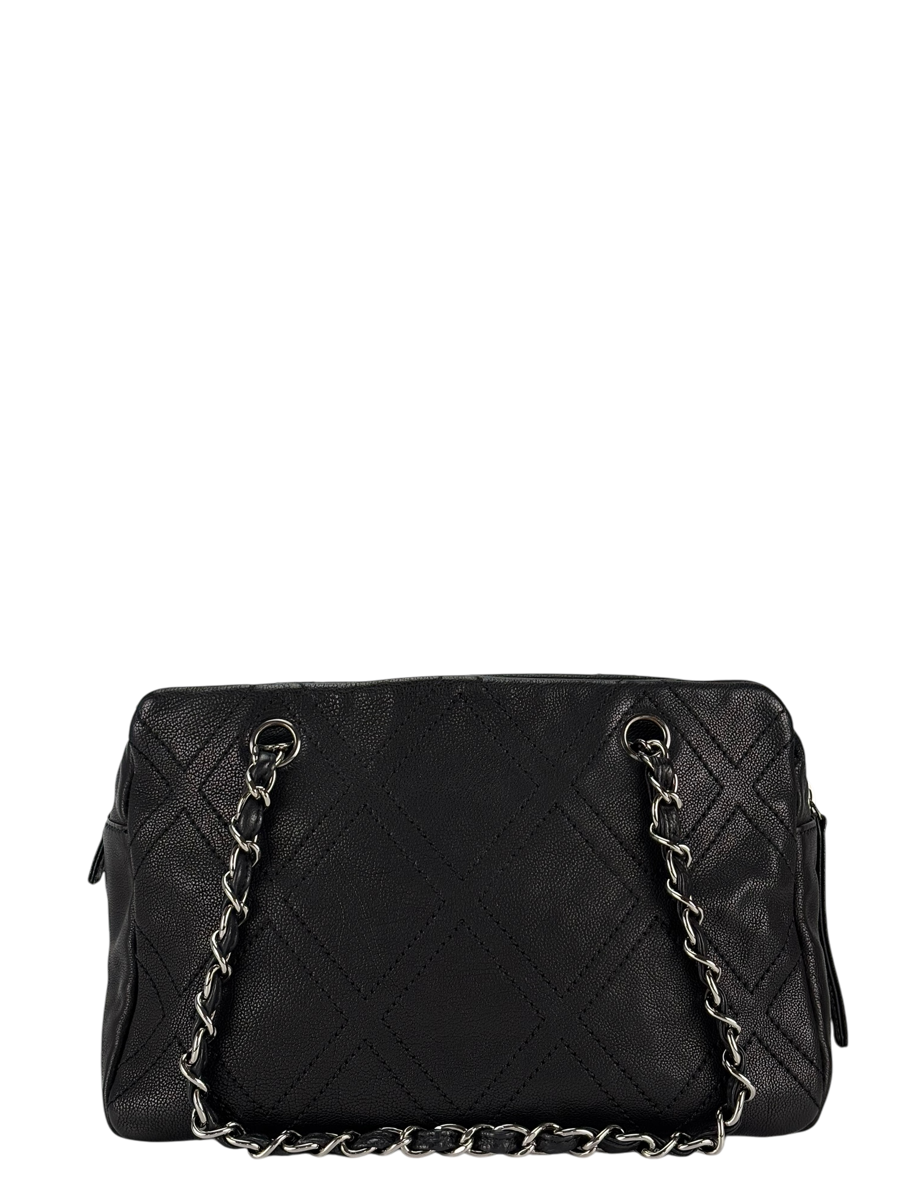 CHANEL - Calfskin Small Diamond Stitch Tote Black