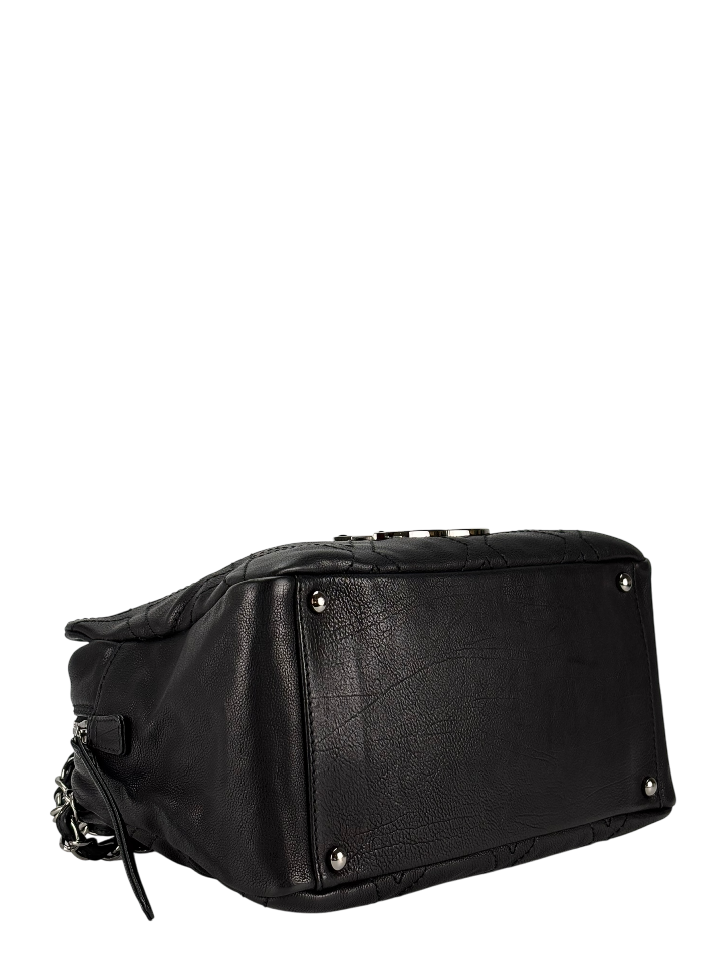 CHANEL - Calfskin Small Diamond Stitch Tote Black