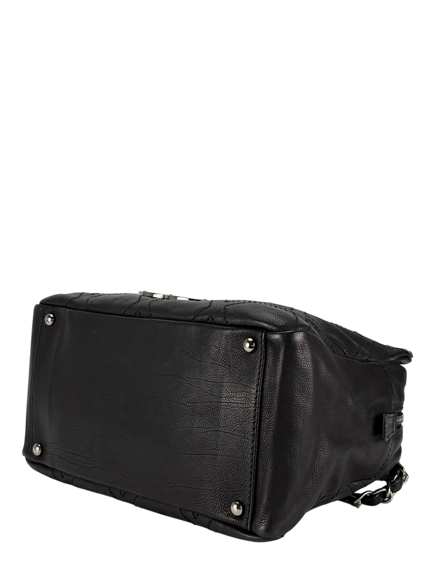 CHANEL - Calfskin Small Diamond Stitch Tote Black