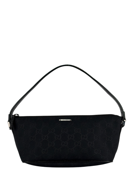 GUCCI - Black Ophidia Canvas Accessory Pouch Handbag