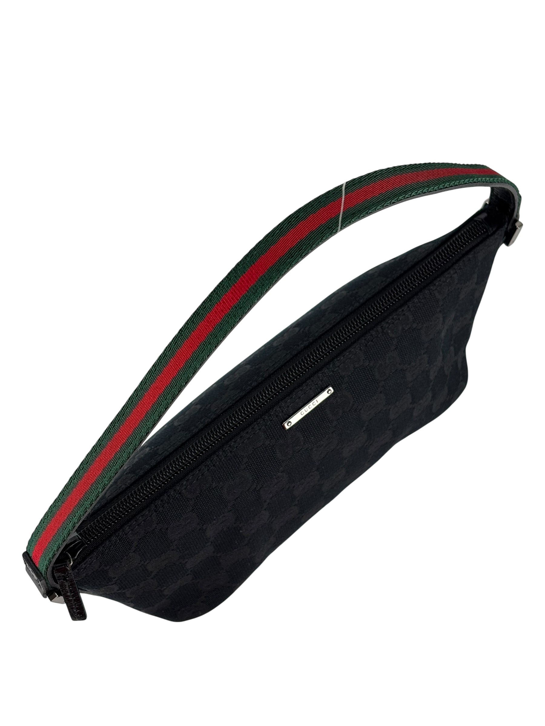 GUCCI - Black Ophidia Canvas Accessory Pouch Handbag