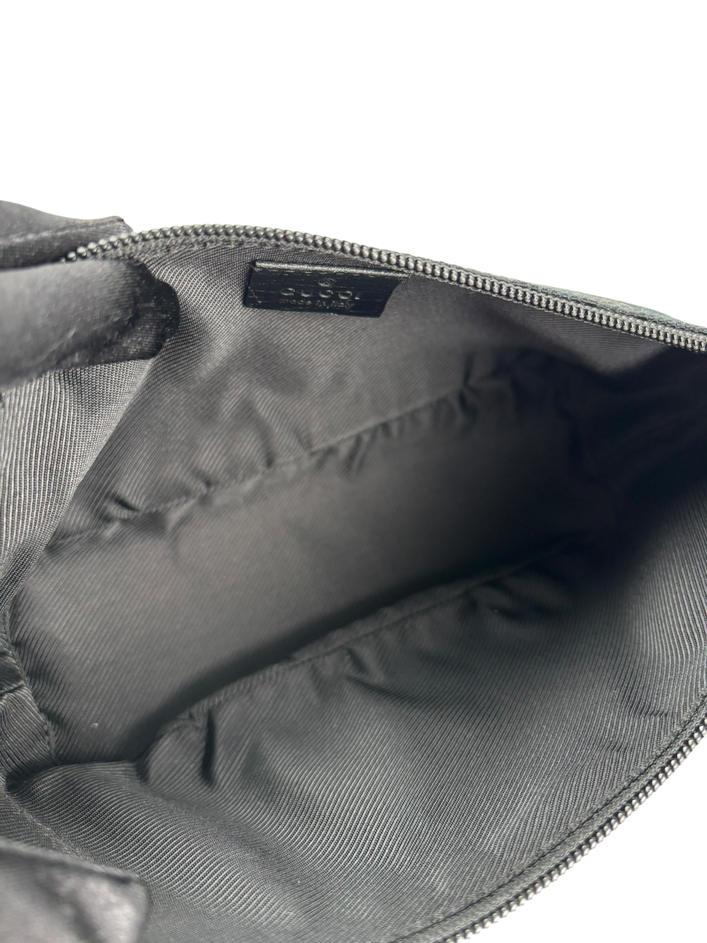 GUCCI - Black Ophidia Canvas Accessory Pouch Handbag