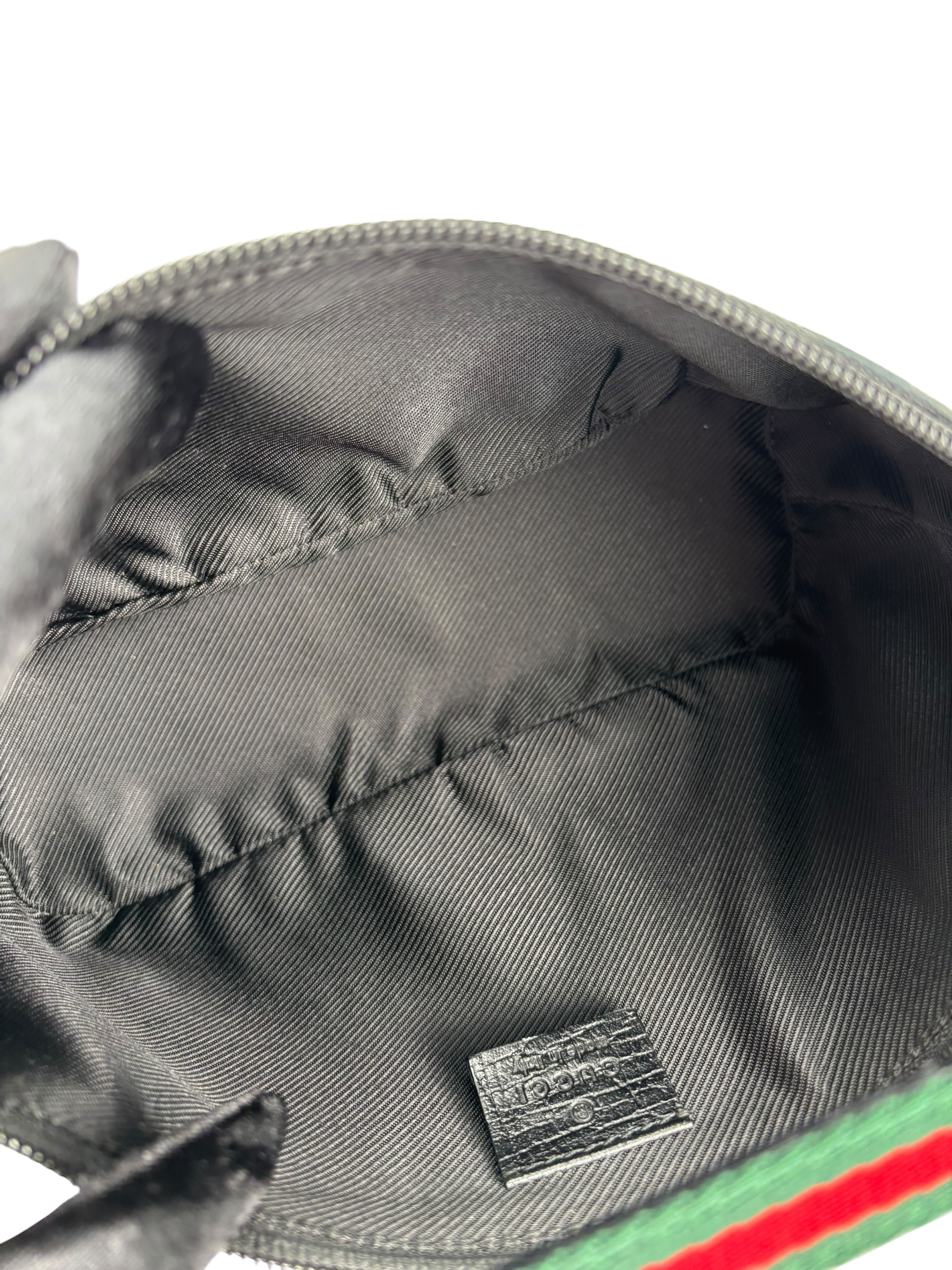 GUCCI - Black Ophidia Canvas Accessory Pouch Handbag