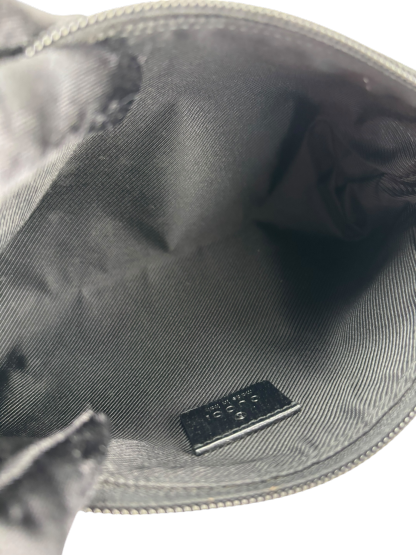GUCCI - Black GG Canvas Shoulder Bag 