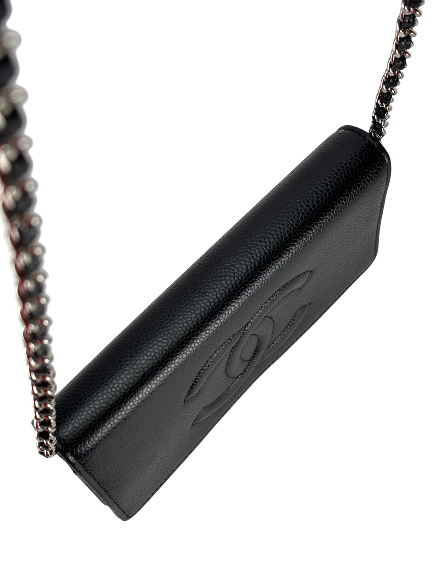 CHANEL - Black Caviar Leather Timeless WOC Clutch Bag